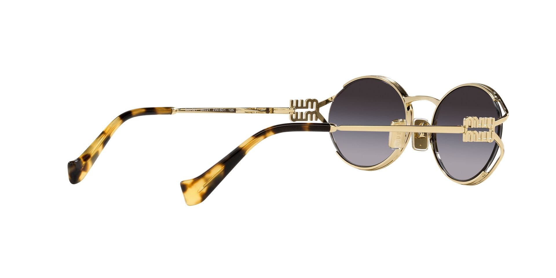 Miu Miu 0MU52YS Sunglass Gold Female Supra Metal Sunglass — Gold frame — view 9