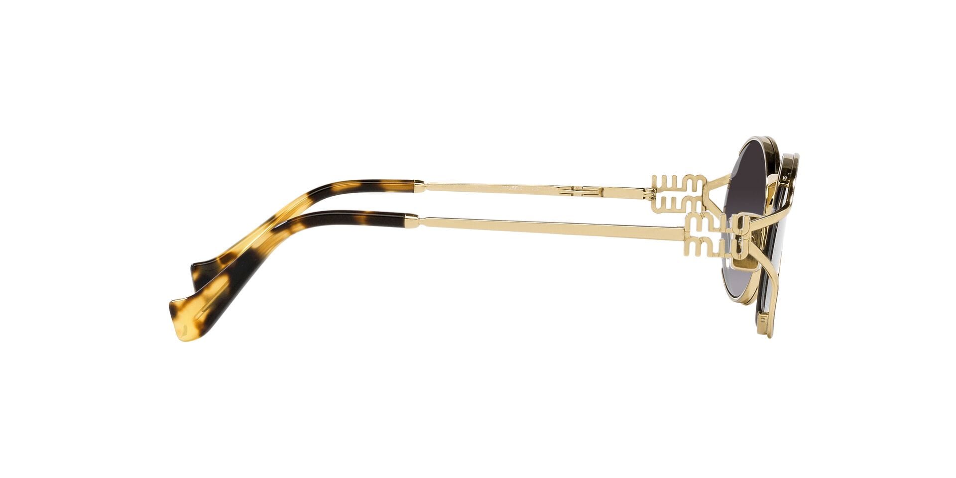 Miu Miu 0MU52YS Sunglass Gold Female Supra Metal Sunglass — Gold frame — view 10