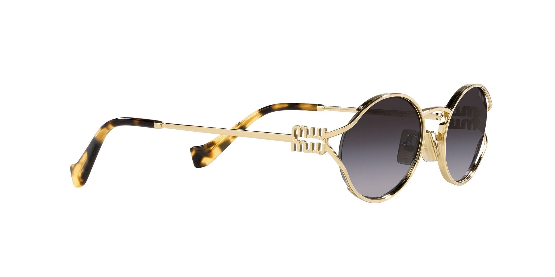 Miu Miu 0MU52YS Sunglass Gold Female Supra Metal Sunglass — Gold frame — view 11