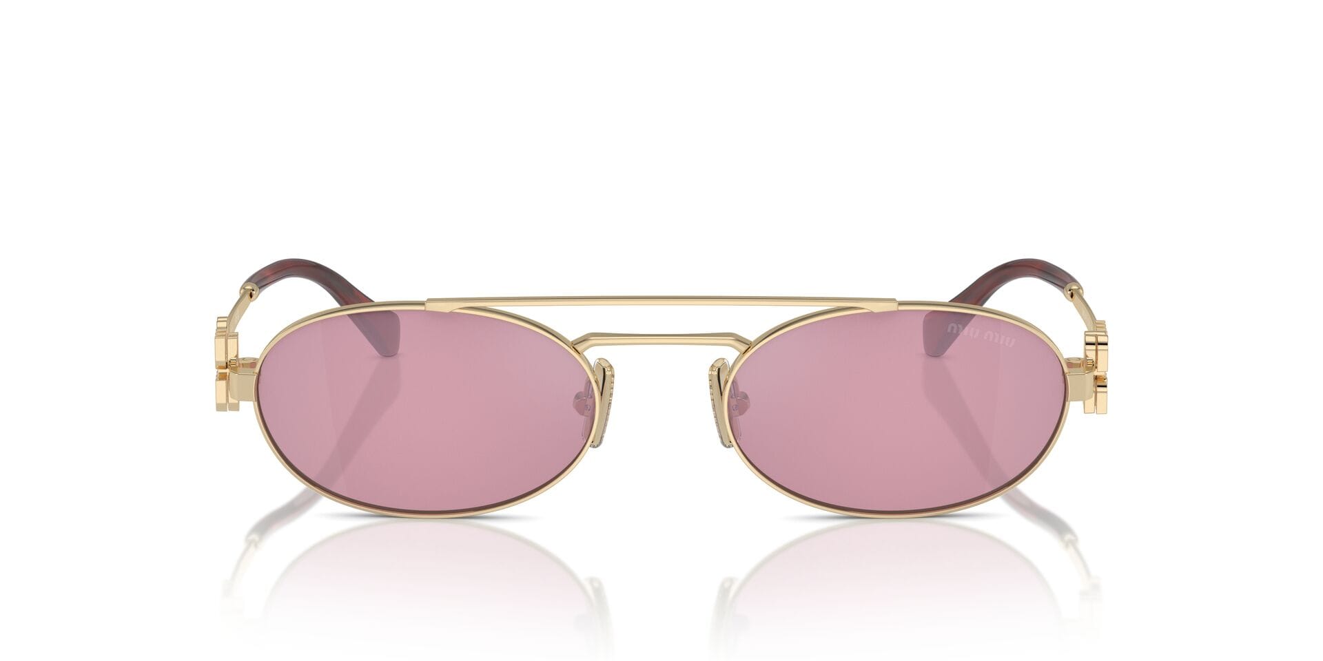 Miu Miu SMU 54Z ZVN-50D 2N 0MU54ZS Sunglass Gold Female Metal Metal Sunglass — Gold frame — view 4