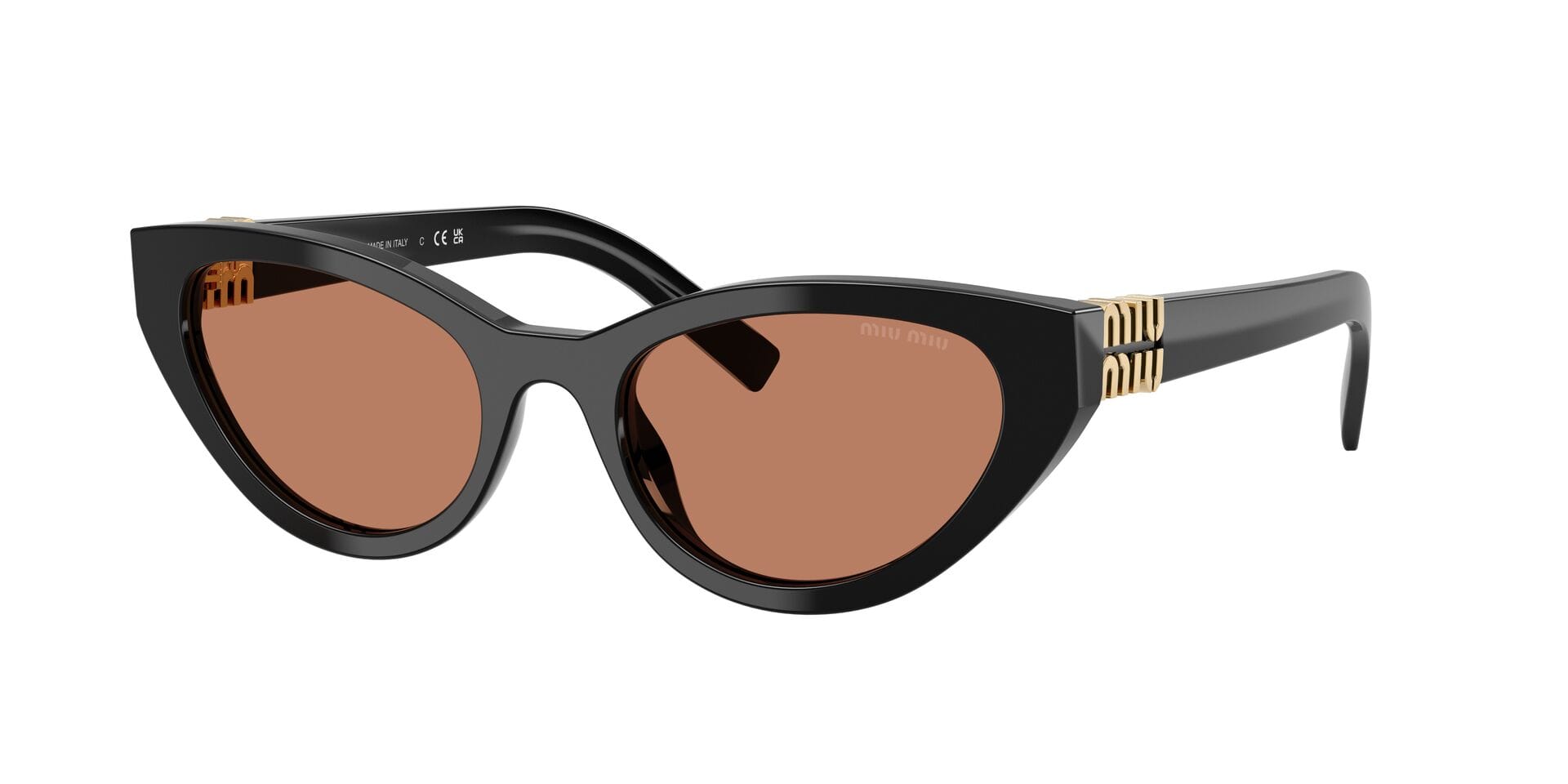 Miu Miu SMU A04 16K-10I 2N 0MU A04 Sunglass Black Female Full Shell Sunglass — Black frame — view 3