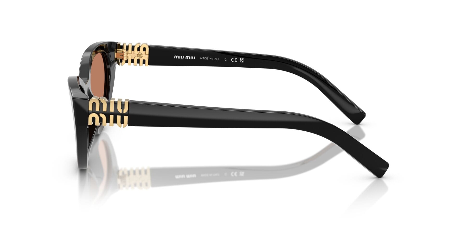 Miu Miu SMU A04 16K-10I 2N 0MU A04 Sunglass Black Female Full Shell Sunglass — Black frame — view 5