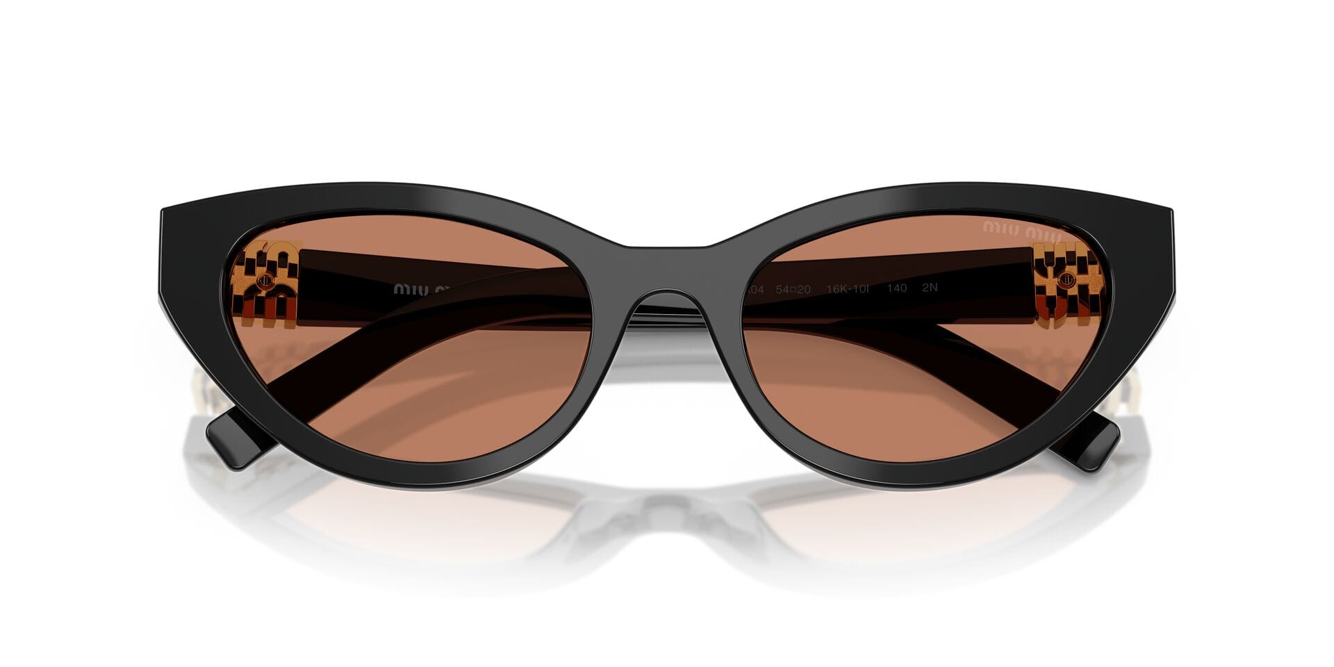 Miu Miu SMU A04 16K-10I 2N 0MU A04 Sunglass Black Female Full Shell Sunglass — Black frame — view 7
