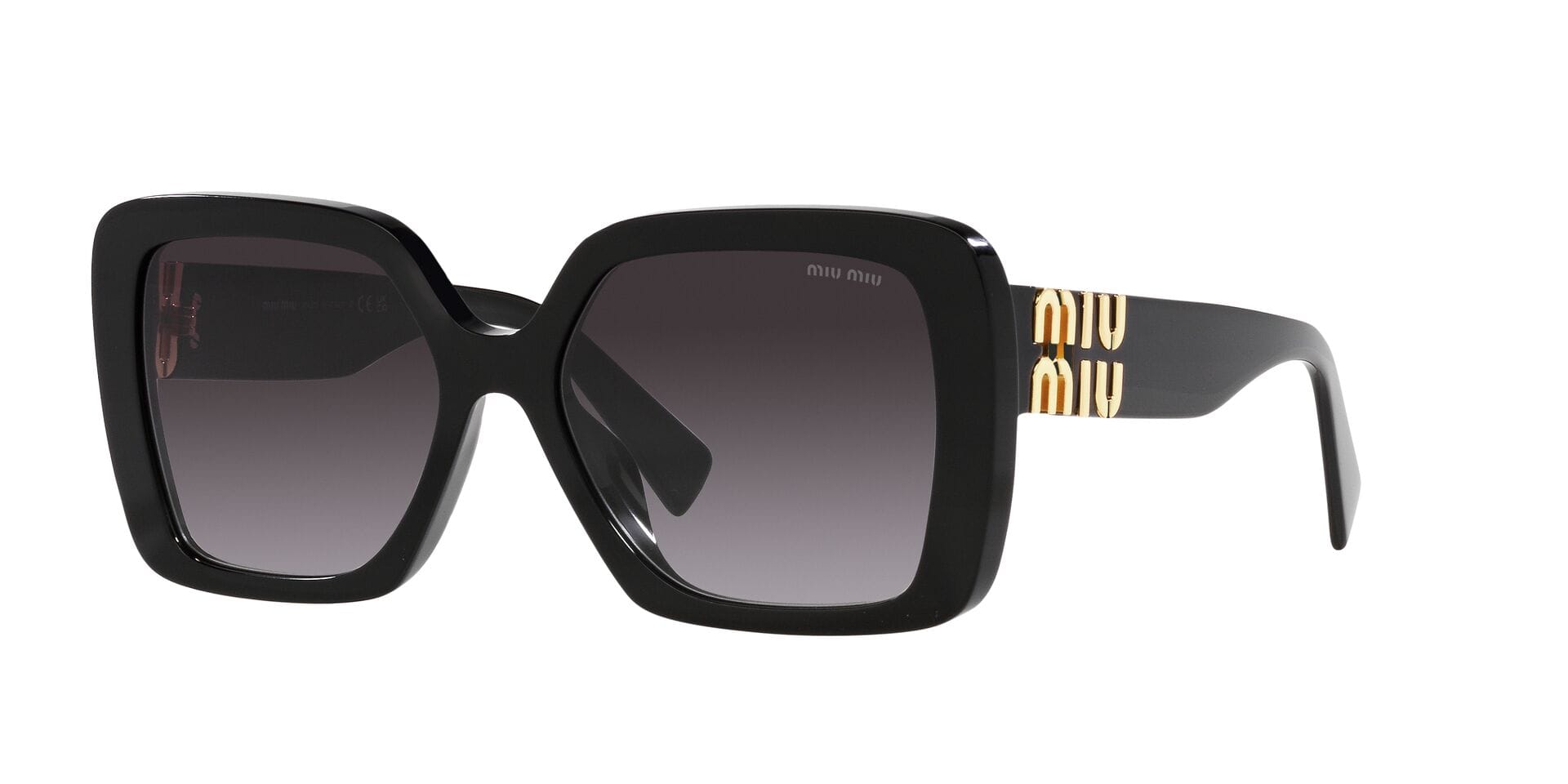 Miu Miu SMU 10Y 1AB-5D1 3N 0MU10YS Sunglass Black Female Full Shell Sunglass — view 1