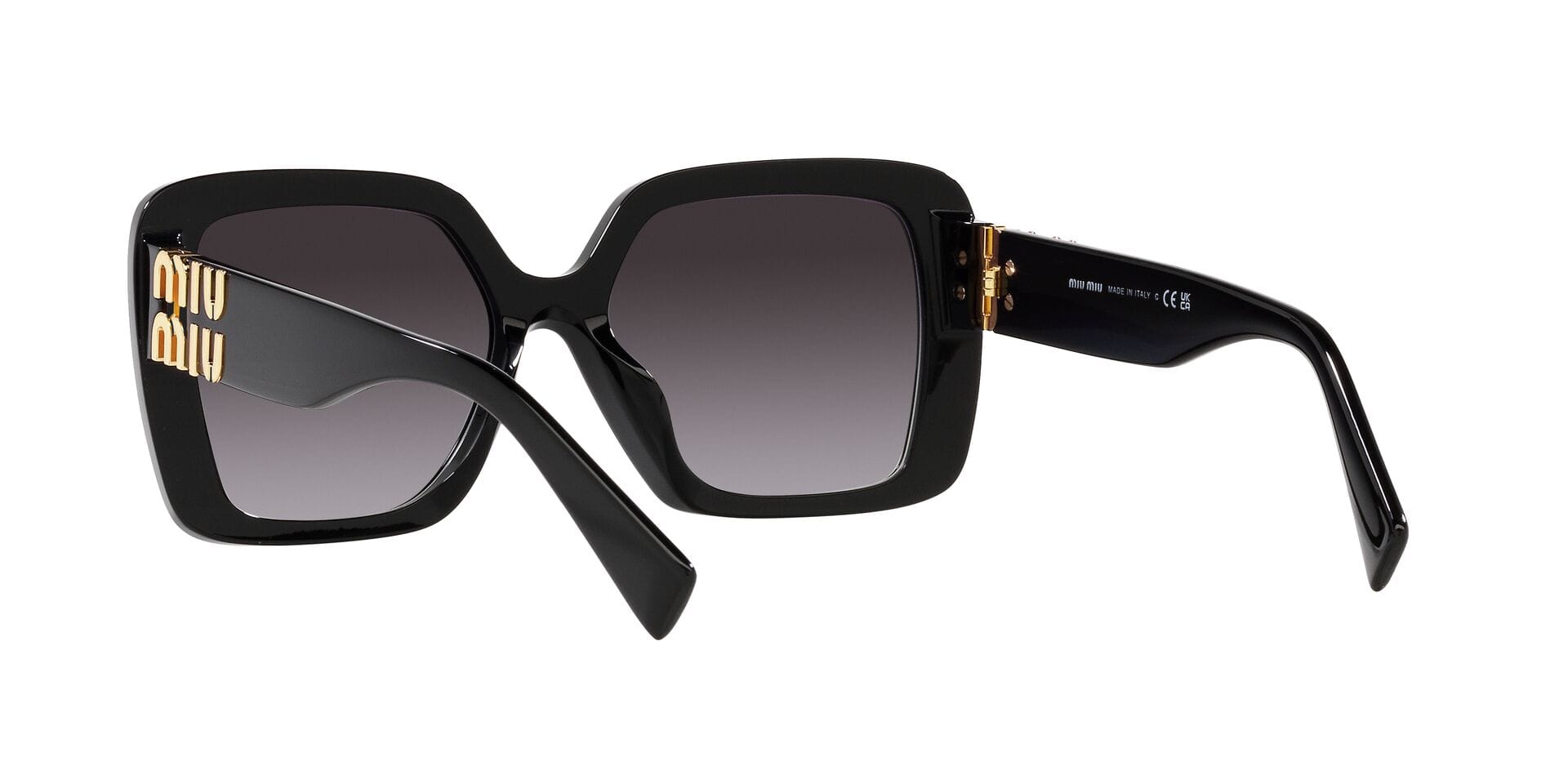 Miu Miu SMU 10Y 1AB-5D1 3N 0MU10YS Sunglass Black Female Full Shell Sunglass — view 2