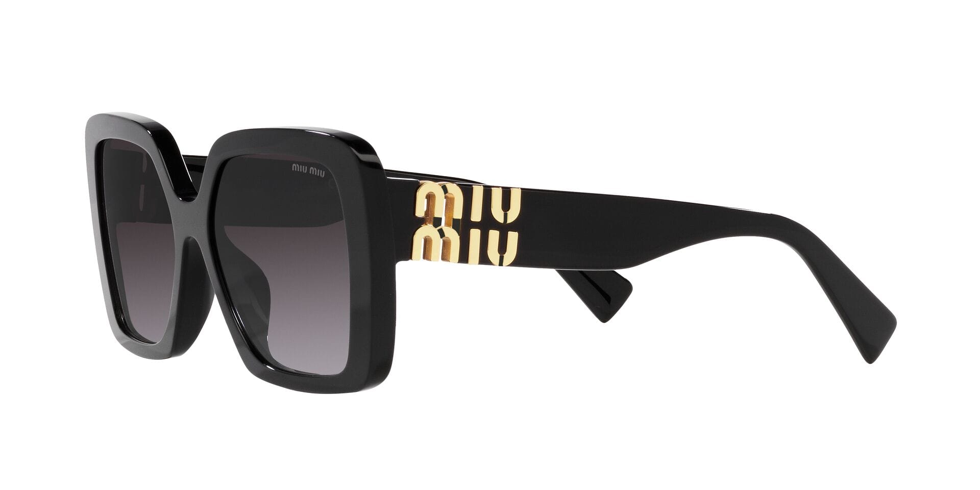 Miu Miu SMU 10Y 1AB-5D1 3N 0MU10YS Sunglass Black Female Full Shell Sunglass — view 3
