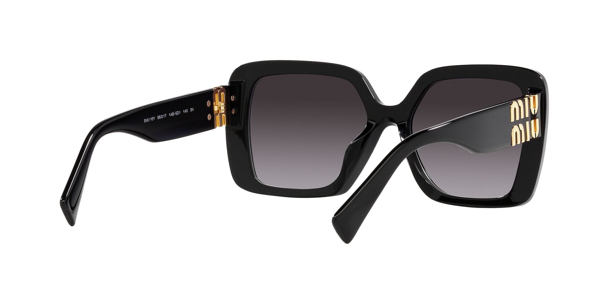 Miu Miu SMU 10Y 1AB-5D1 3N 0MU10YS Sunglass Black Female Full Shell Sunglass — view 8