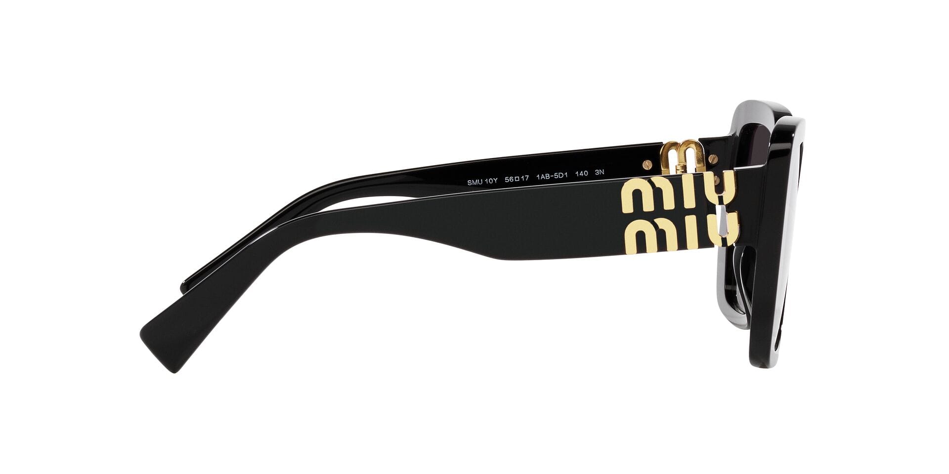 Miu Miu SMU 10Y 1AB-5D1 3N 0MU10YS Sunglass Black Female Full Shell Sunglass — view 10