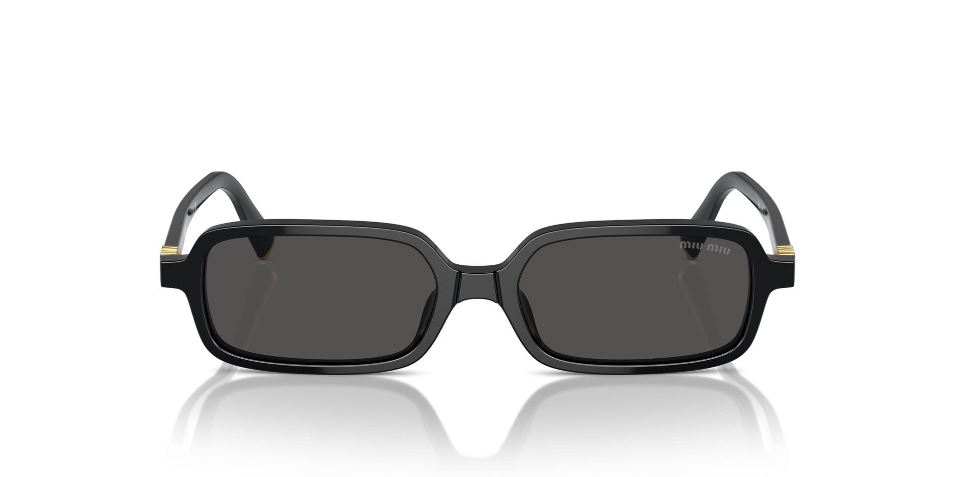 Miu Miu 0MU11ZS Sunglass Black Female Full Shell Sunglass — Black frame — view 4