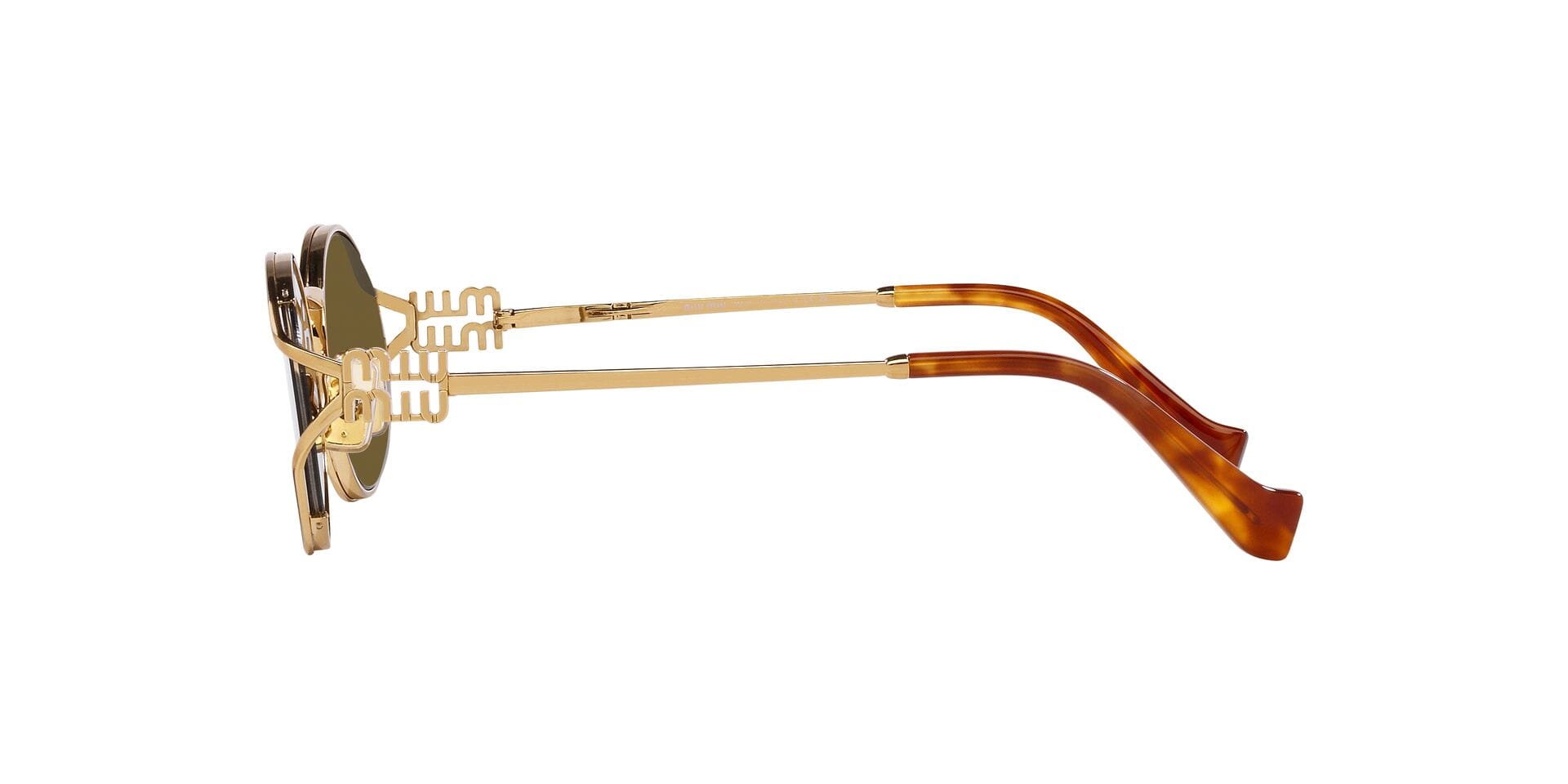 Miu Miu 0MU52YS Sunglass Gold Female Full Metal Sunglass — Gold frame — view 10