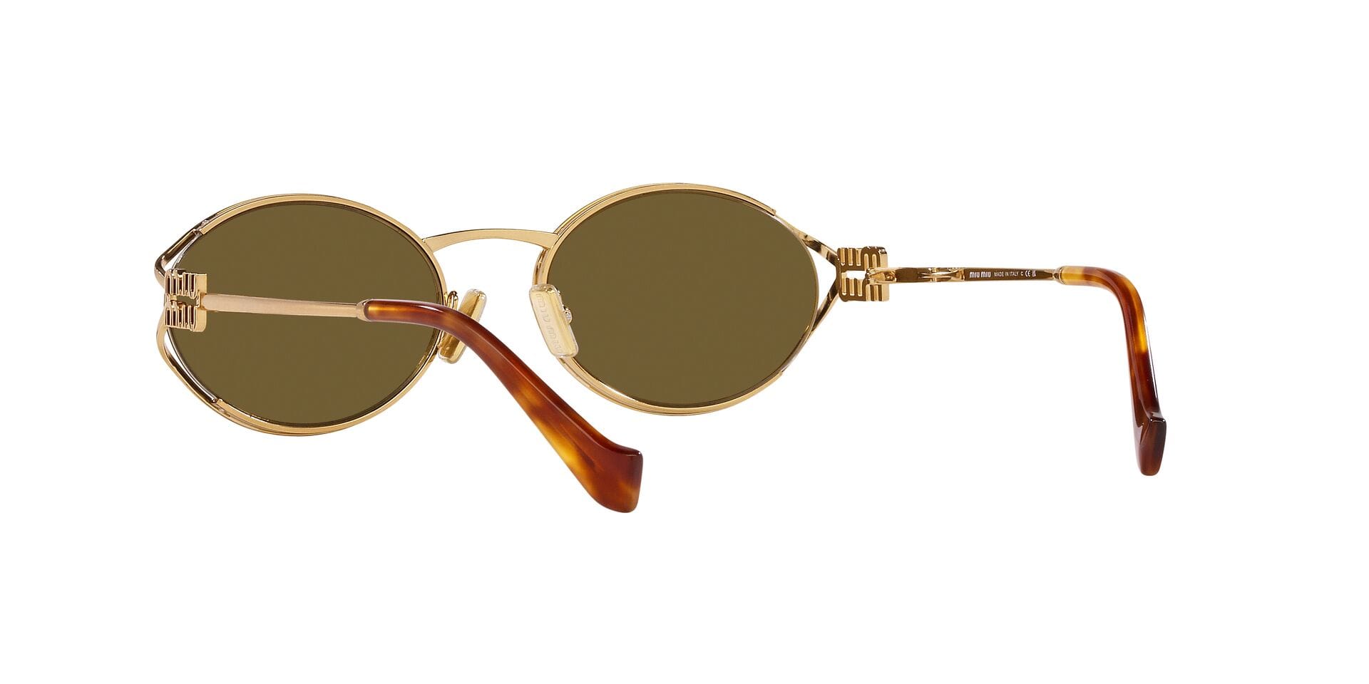 Miu Miu 0MU52YS Sunglass Gold Female Full Metal Sunglass — Gold frame — view 18