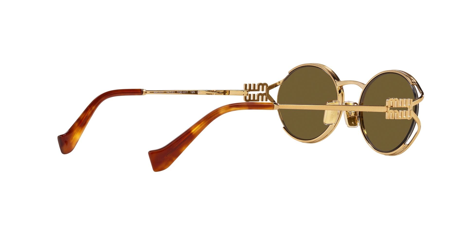 Miu Miu 0MU52YS Sunglass Gold Female Full Metal Sunglass — Gold frame — view 27