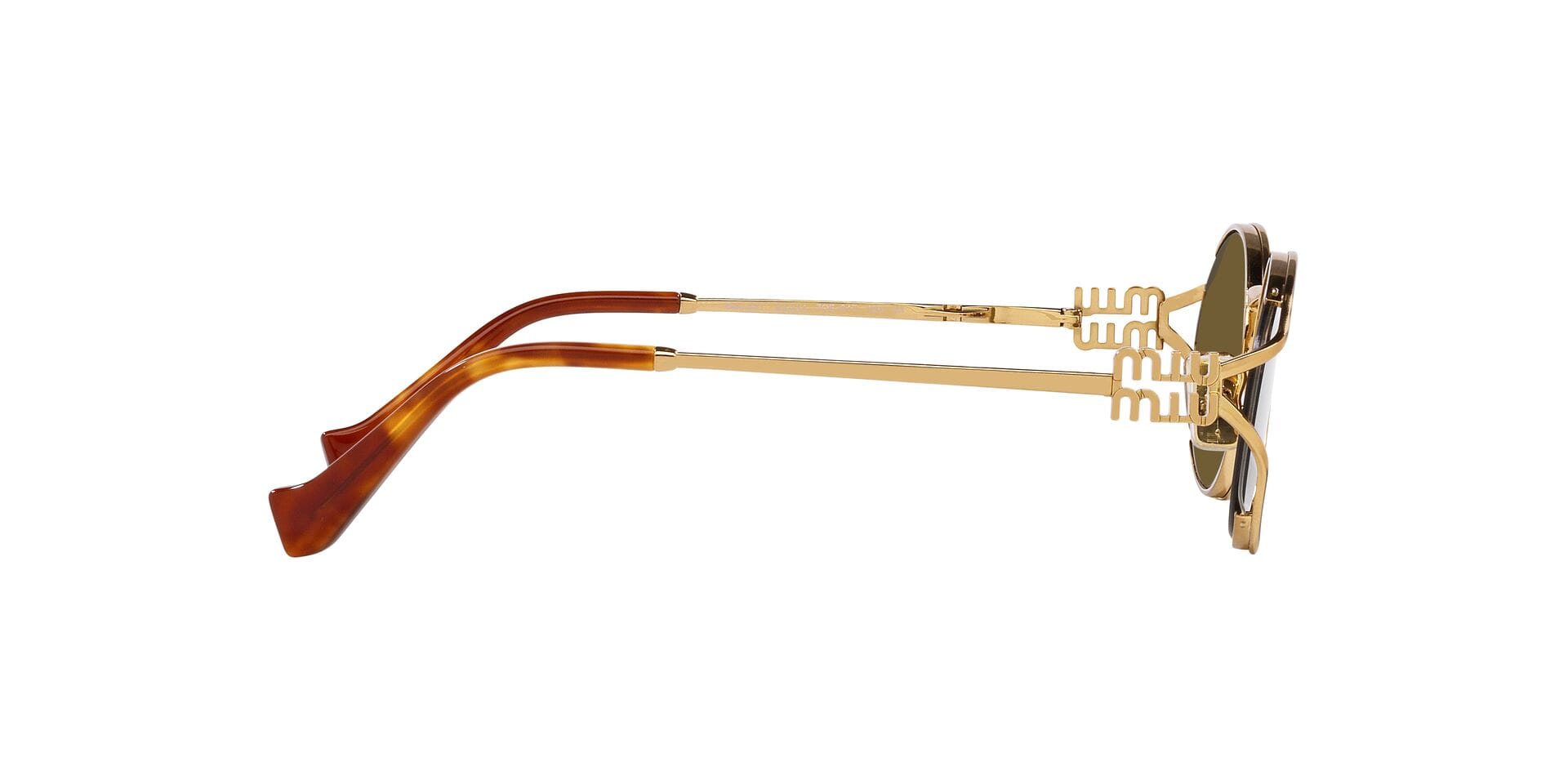 Miu Miu 0MU52YS Sunglass Gold Female Full Metal Sunglass — Gold frame — view 28