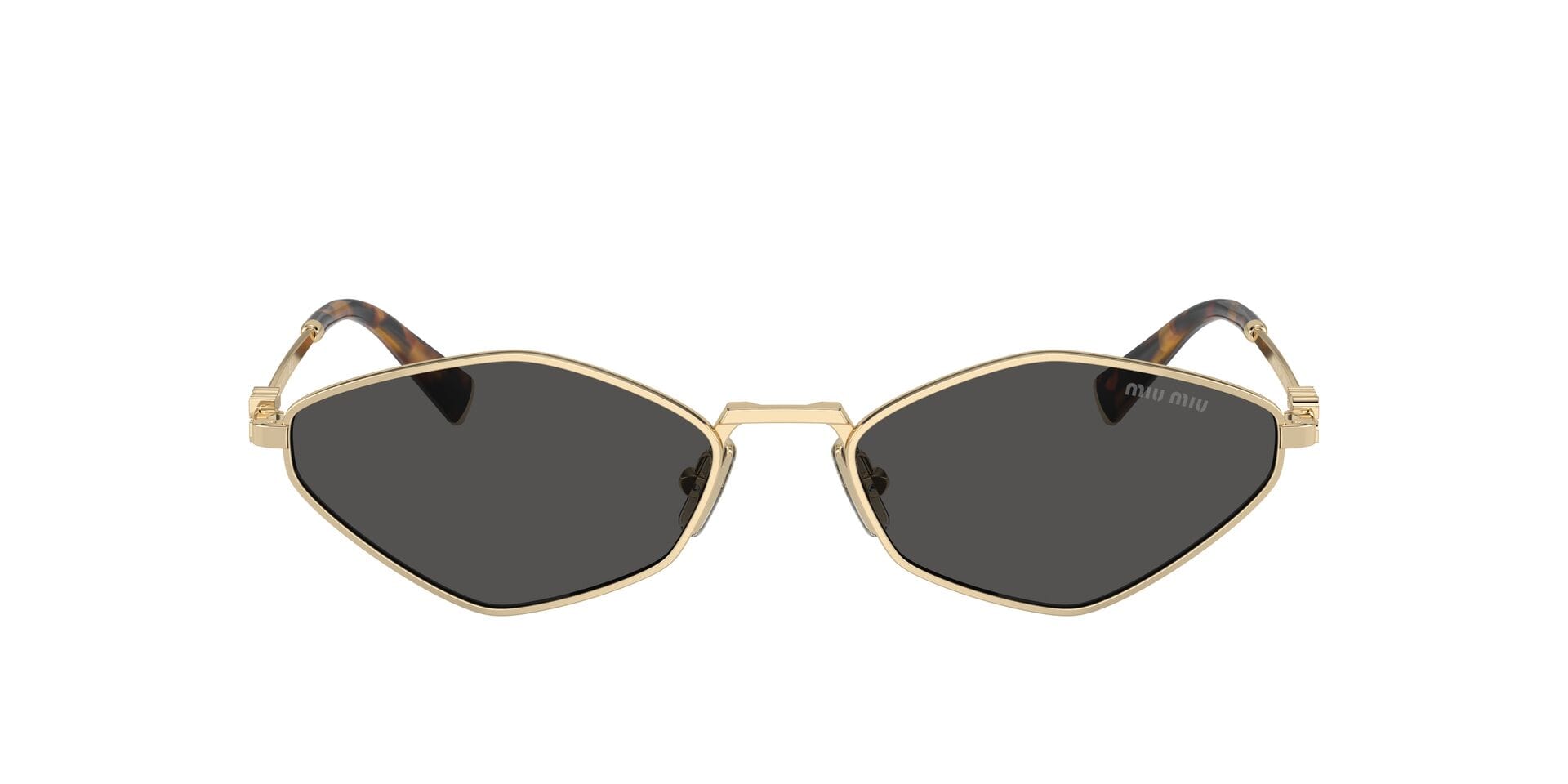 Miu Miu 0MU56ZS Sunglass Gold Female Full Metal Sunglass — Gold frame — alternate view