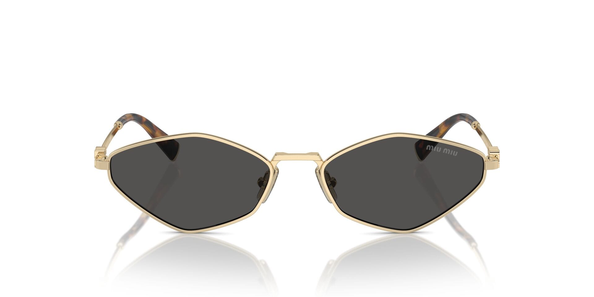 Miu Miu 0MU56ZS Sunglass Gold Female Full Metal Sunglass — Gold frame — view 12