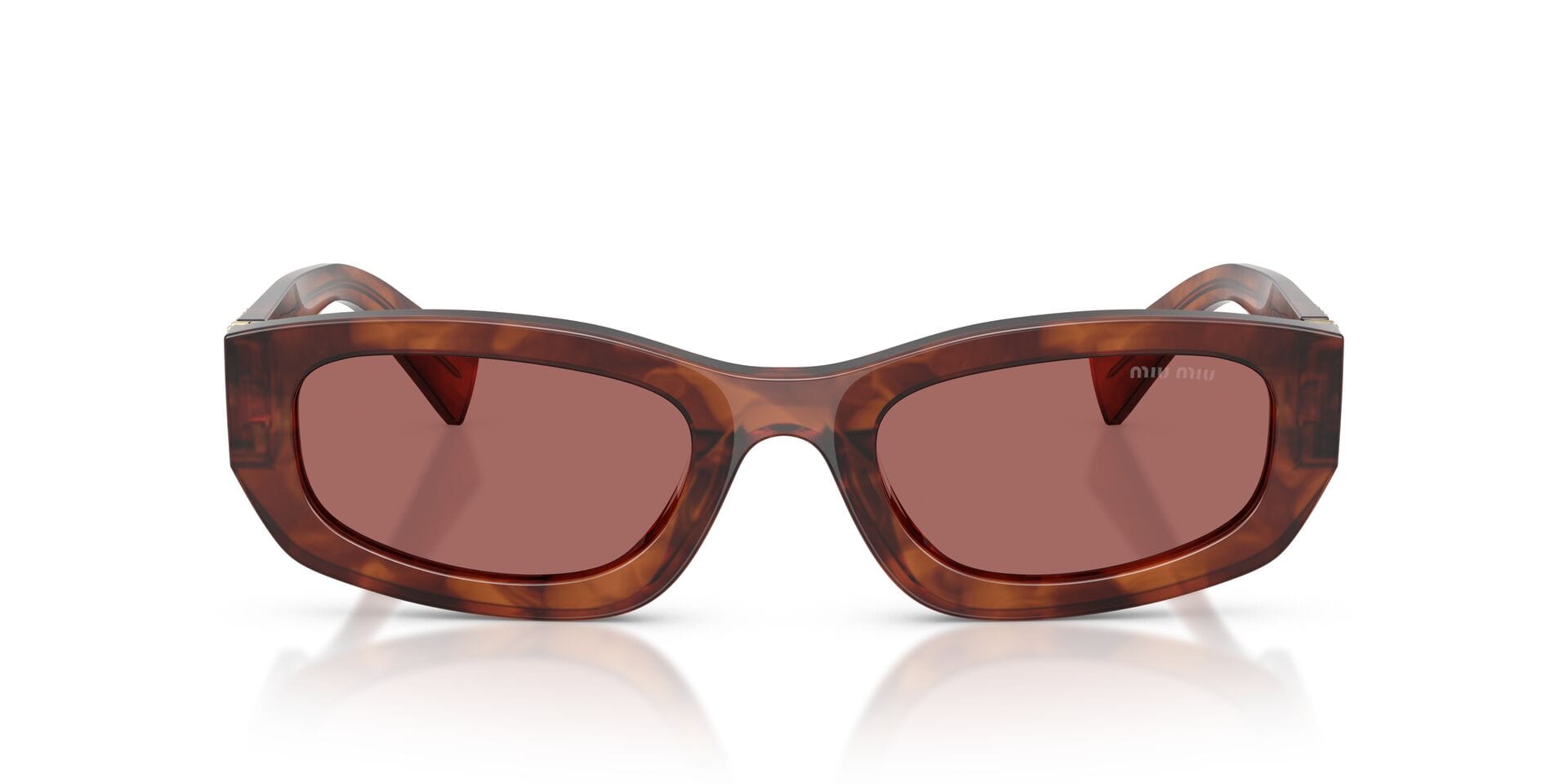 Miu Miu 0MUB04S Sunglass Brown Female Full Shell Sunglass — Brown frame — view 10