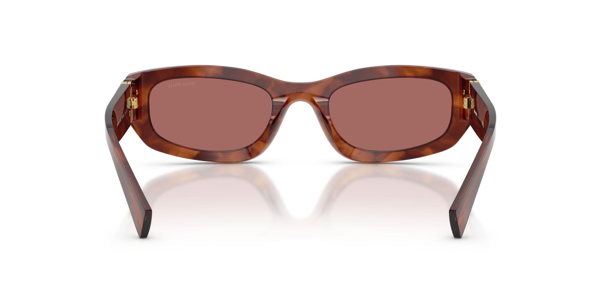 Miu Miu 0MUB04S Sunglass Brown Female Full Shell Sunglass — Brown frame — view 16