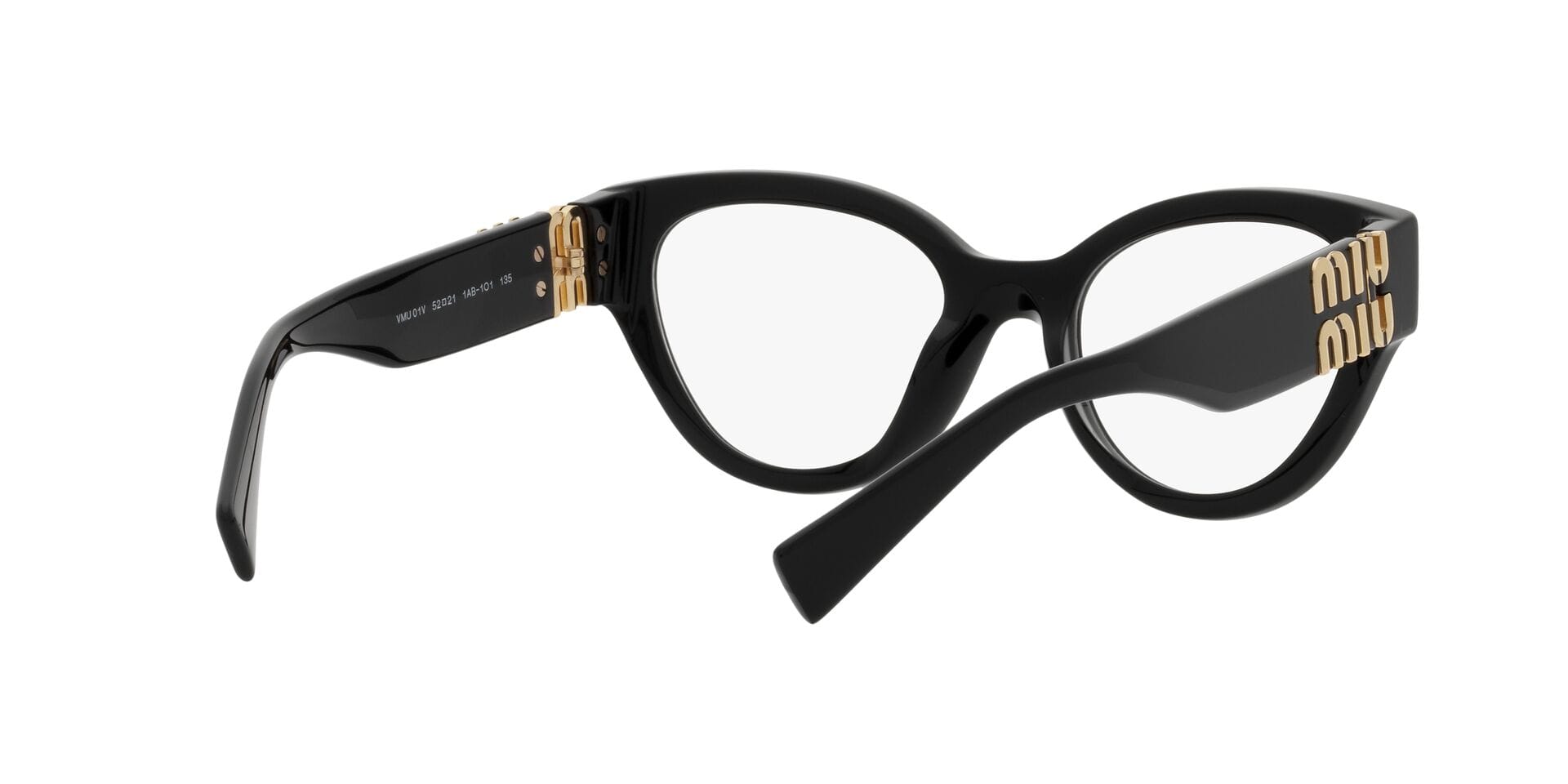 Miu Miu 0MU01VV Frame Black Female Full Shell Frame — Black frame — view 8