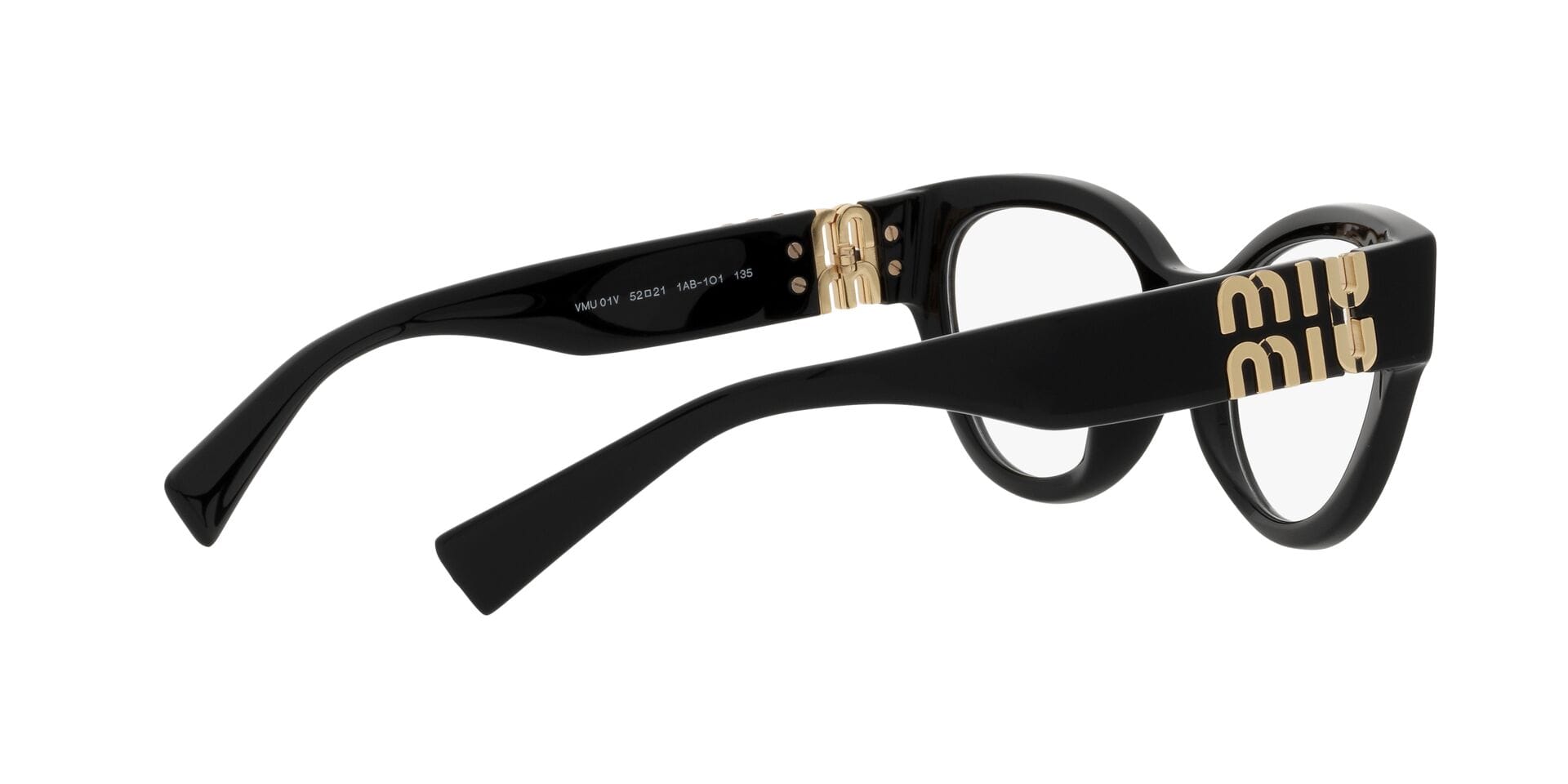 Miu Miu 0MU01VV Frame Black Female Full Shell Frame — Black frame — view 9