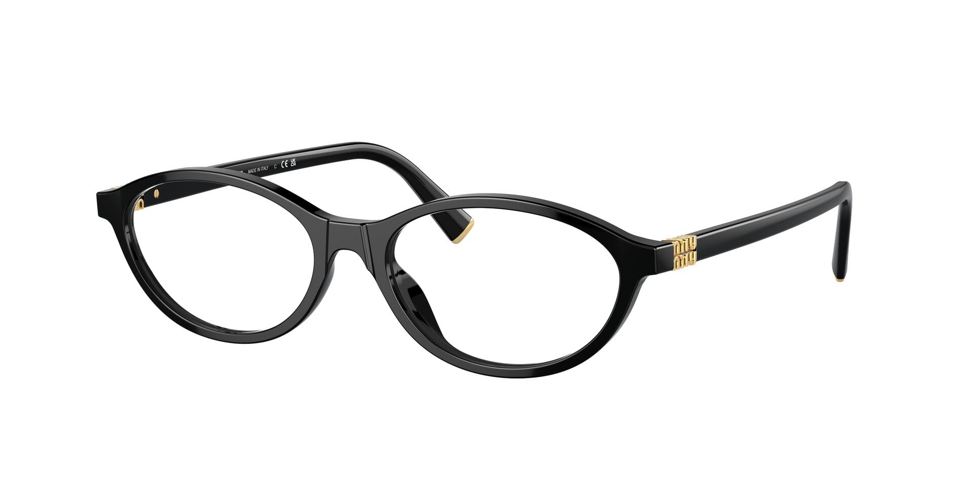 Miu Miu 0MU09XV Frame Black Female Full Metal Frame — Black frame — view 3