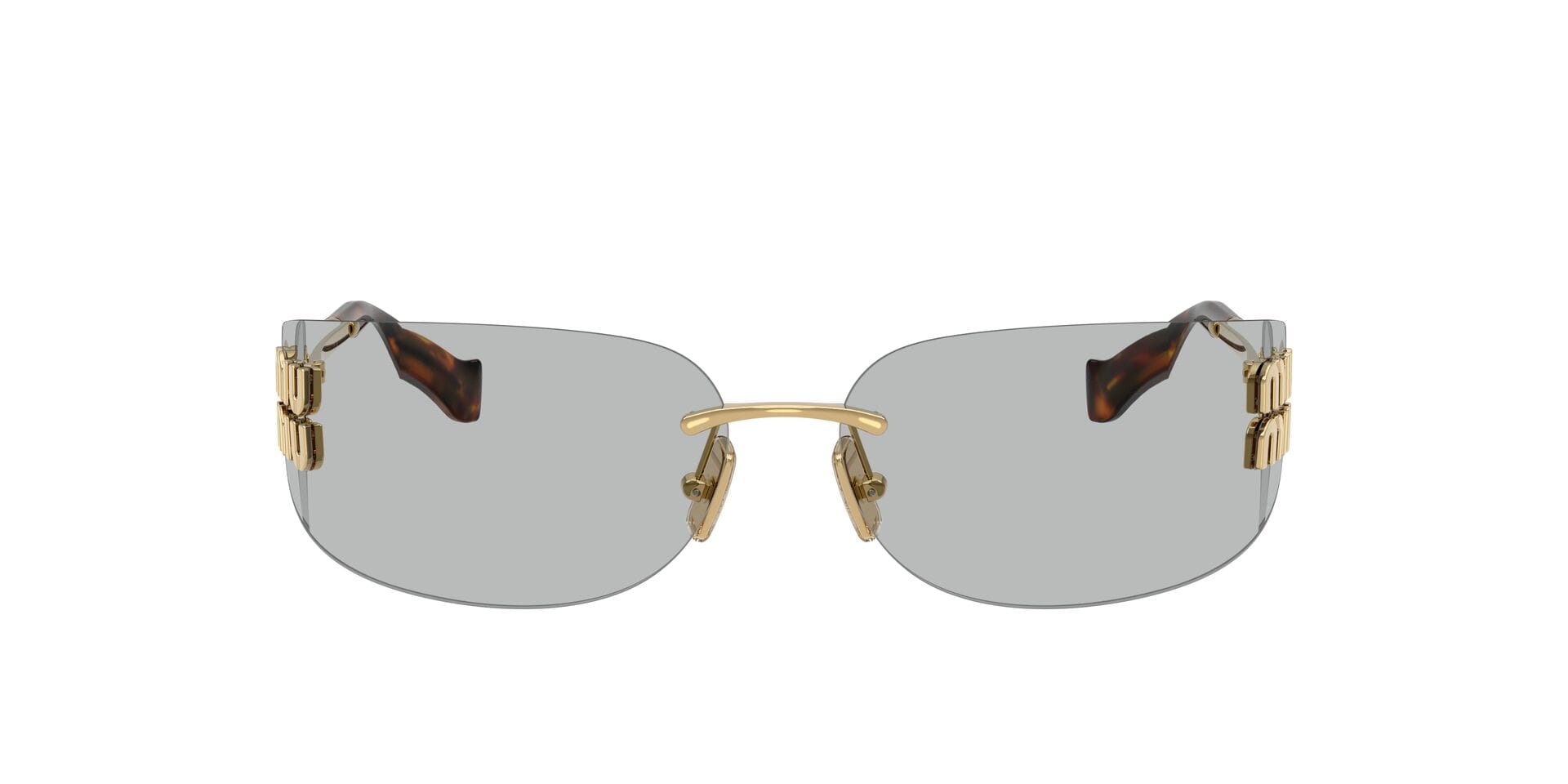 Miu Miu SMU A51 5AK-50K 1N 0MU A51S Sunglass Gold Female RimLess Met