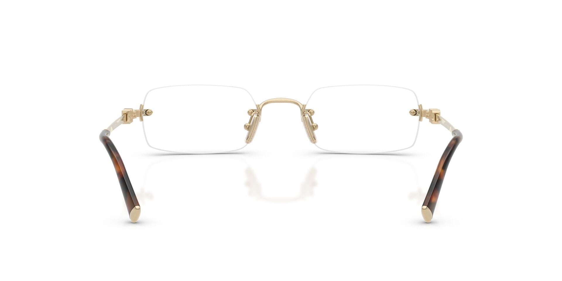 Miu Miu 0MU50YV Frame Gold Female RimLess Metal Frame — Gold frame — view 17