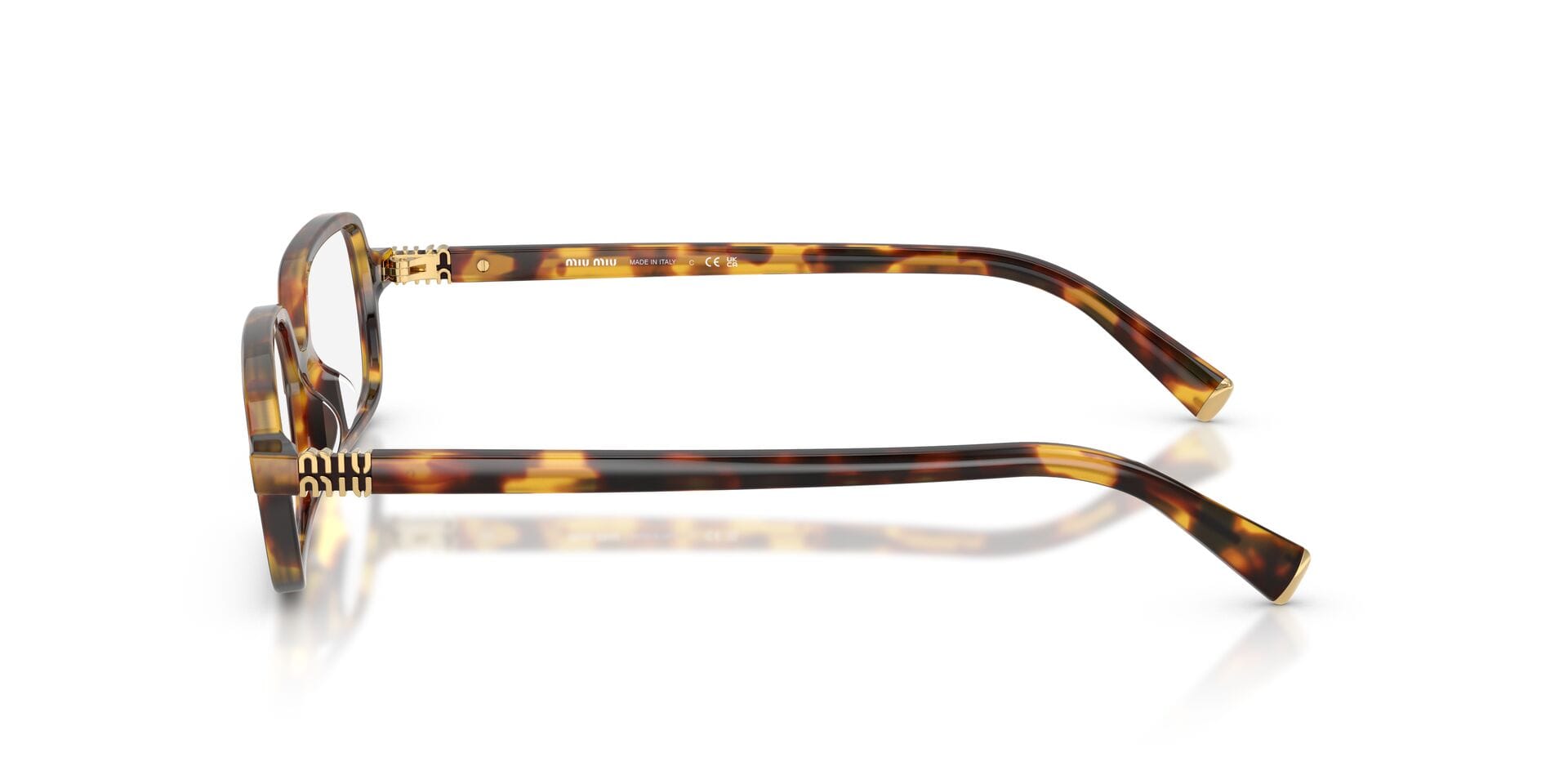 Miu Miu 0MU01YV Frame Honey Female Full Shell Frame — Honey frame — view 5