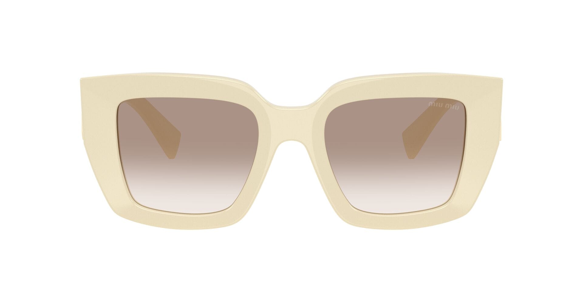 Miu Miu 0MUB05S Sunglass Off White Female Full Metal Sunglass — Off White frame — view 1