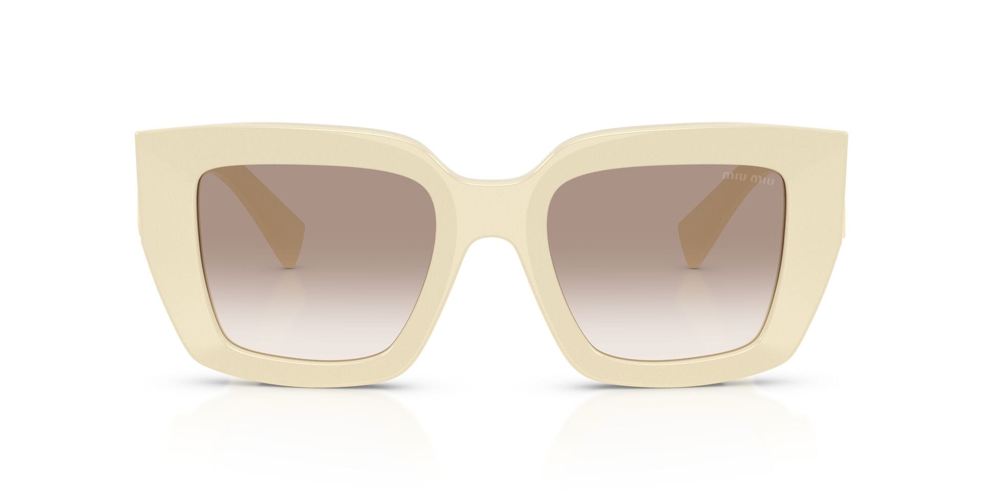Miu Miu 0MUB05S Sunglass Off White Female Full Metal Sunglass — Off White frame — view 12