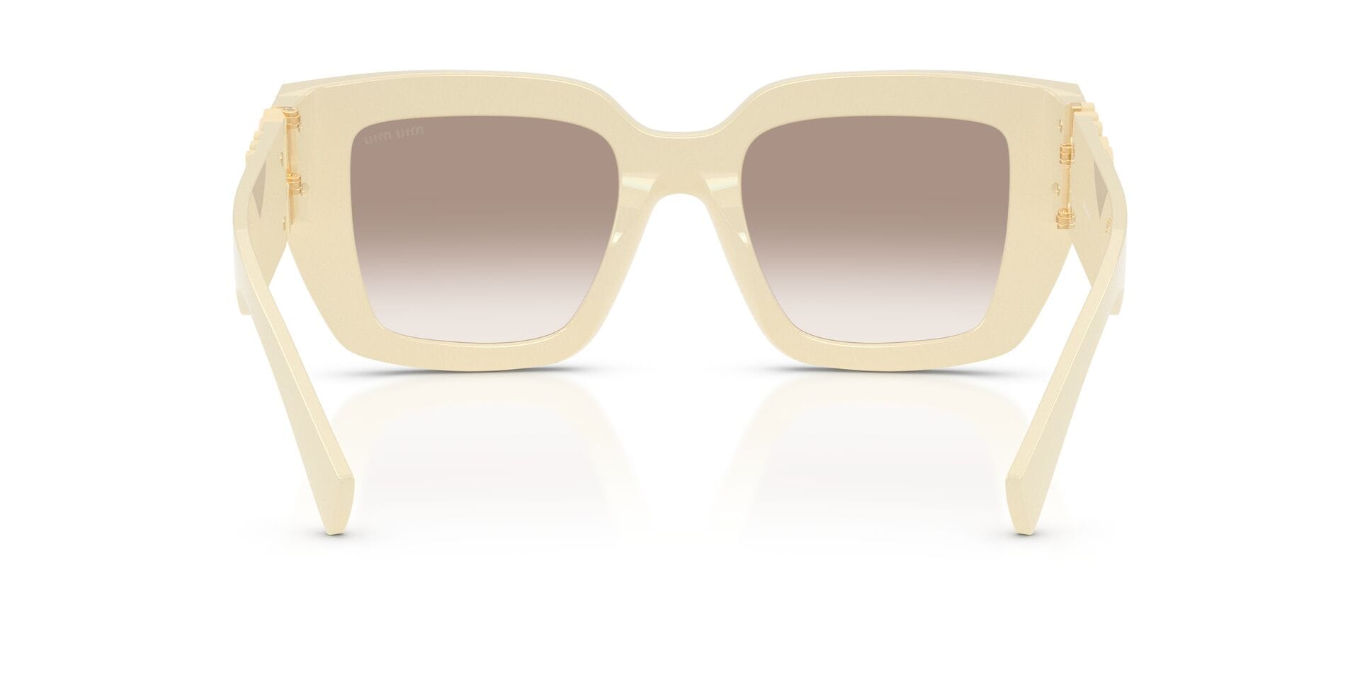 Miu Miu 0MUB05S Sunglass Off White Female Full Metal Sunglass — Off White frame — view 17