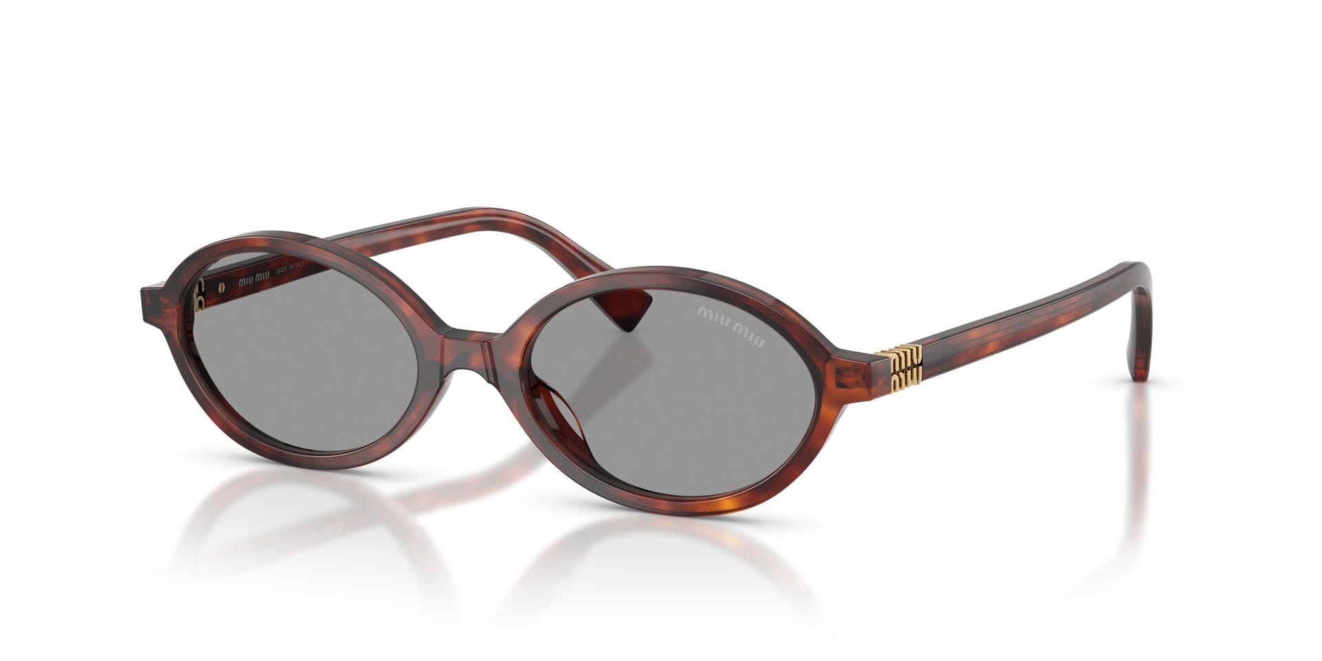 Miu Miu SMU 04Z 21C-40O 2N 0MU04ZS Sunglass Havana Female Full Shell Sunglass — Havana frame — view 1