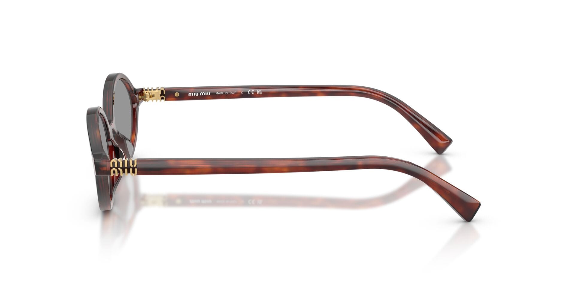 Miu Miu SMU 04Z 21C-40O 2N 0MU04ZS Sunglass Havana Female Full Shell Sunglass — Havana frame — view 5