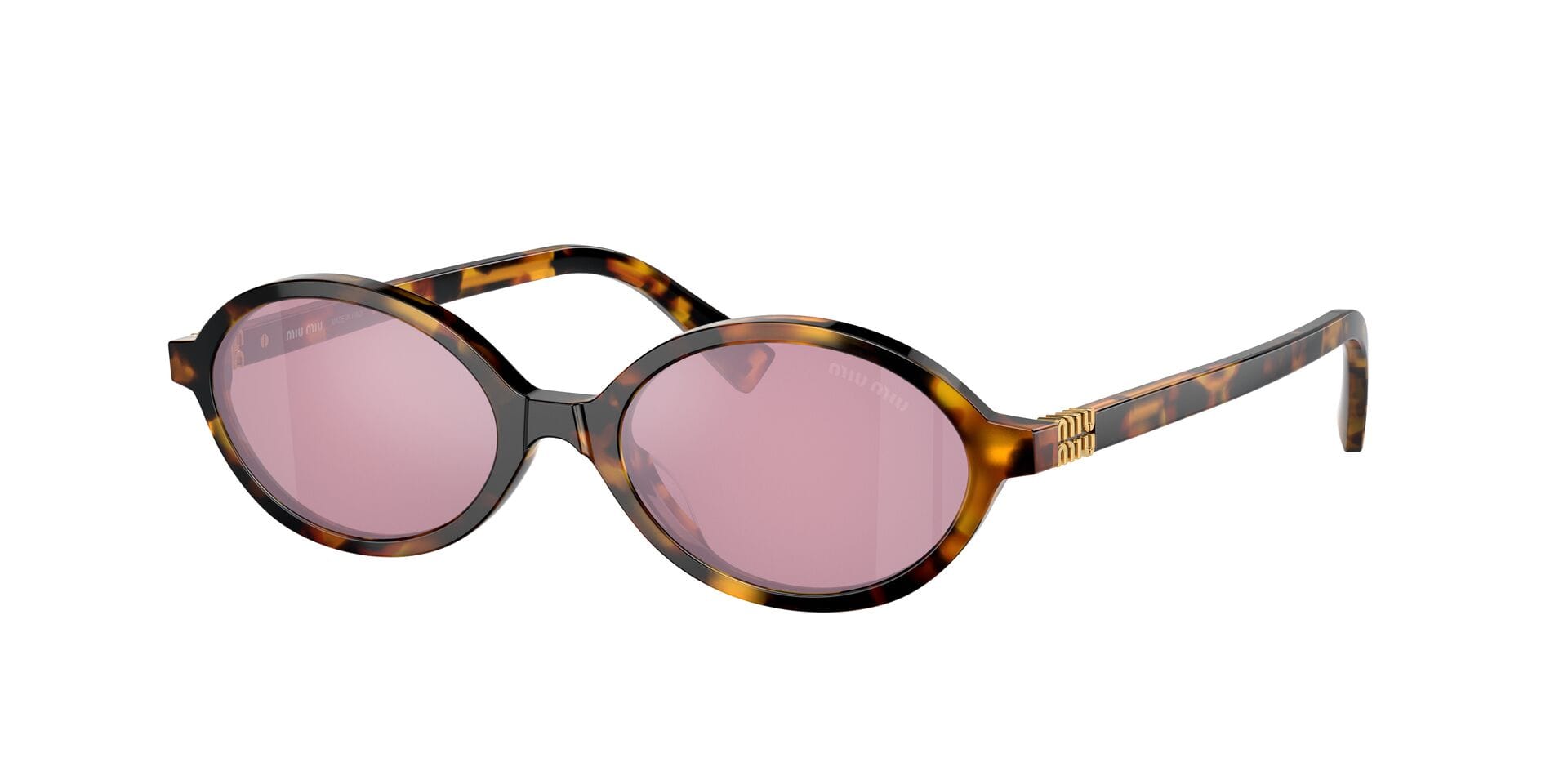 Miu Miu SMU 04Z VAU-50D 2N 0MU04ZS Sunglass Honey Female Full Shell Sunglass — Honey frame — view 3