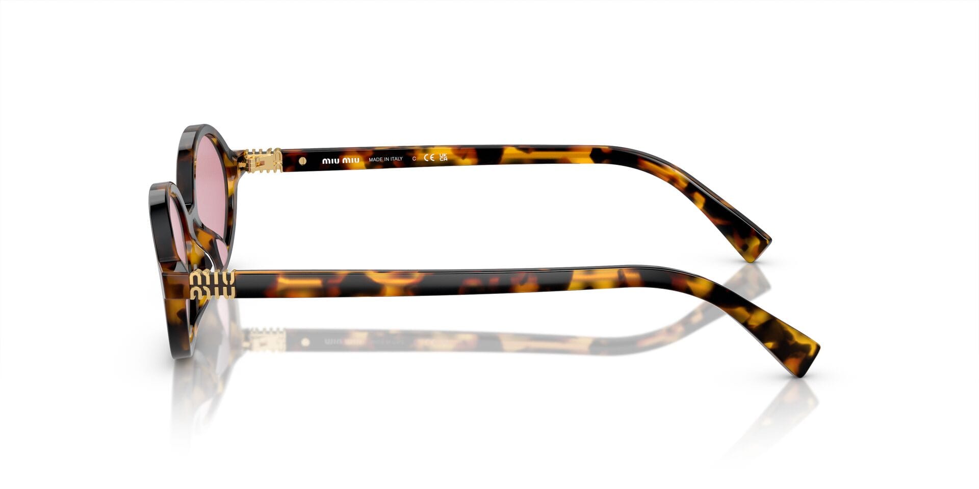 Miu Miu SMU 04Z VAU-50D 2N 0MU04ZS Sunglass Honey Female Full Shell Sunglass — Honey frame — view 5