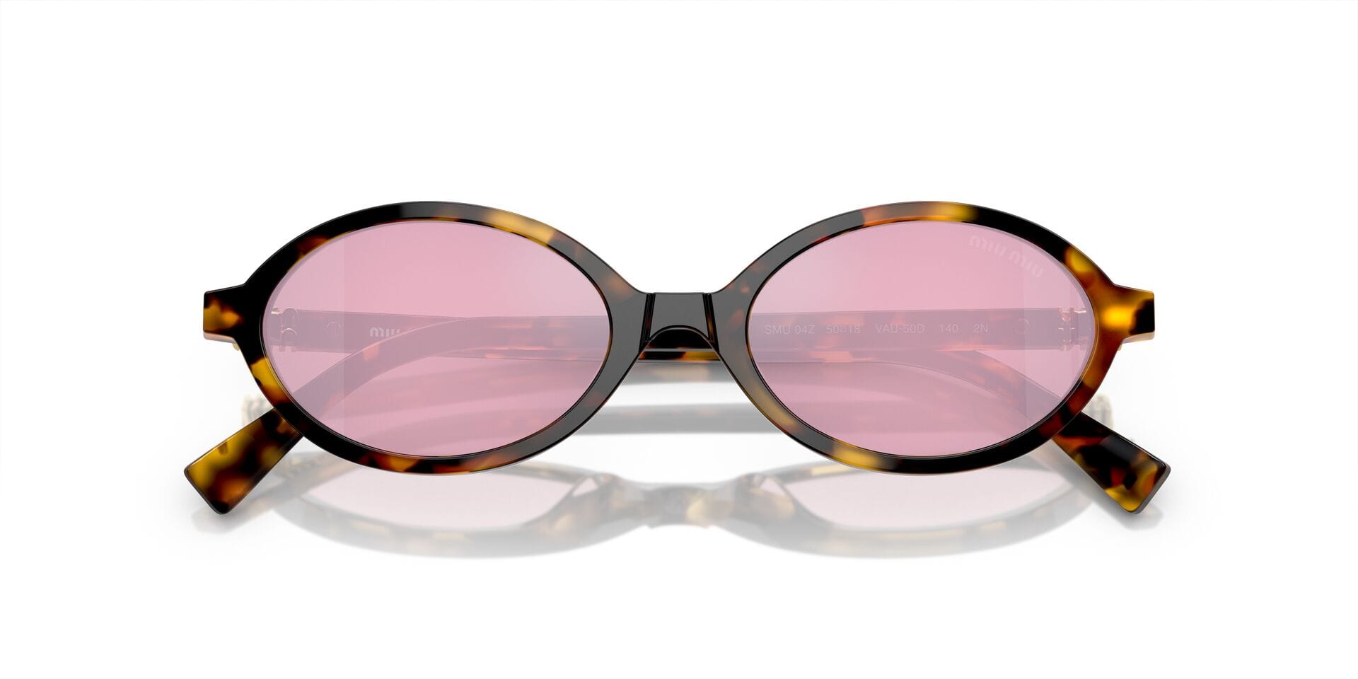 Miu Miu SMU 04Z VAU-50D 2N 0MU04ZS Sunglass Honey Female Full Shell Sunglass — Honey frame — view 7