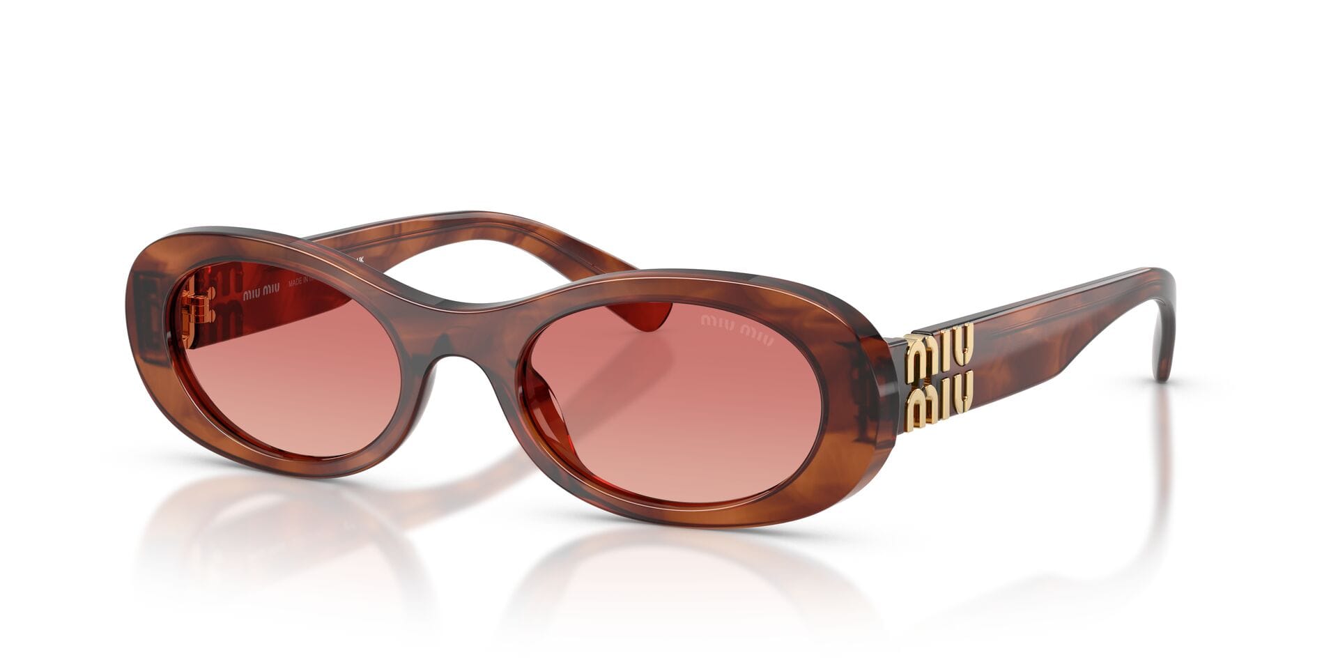 Miu Miu SMU 06Z 26E-50U 2N 0MU06ZS Sunglass Brown Female Full Shell Sunglass — Brown frame — view 1