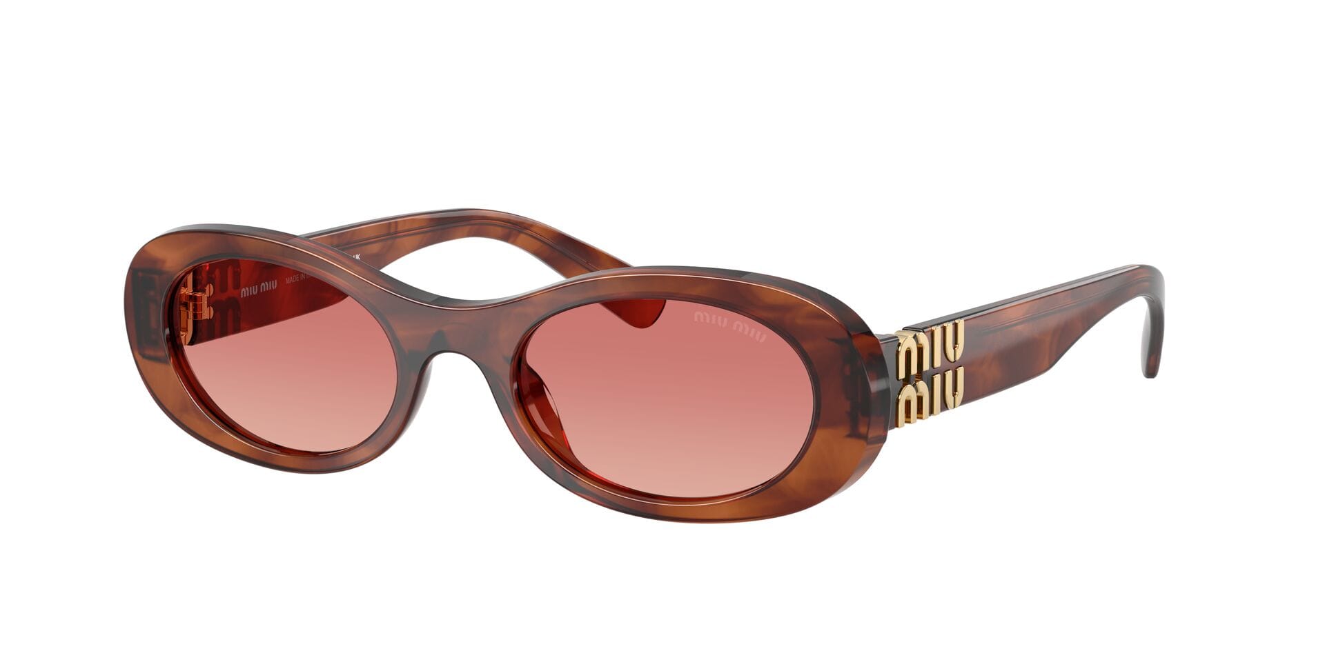 Miu Miu SMU 06Z 26E-50U 2N 0MU06ZS Sunglass Brown Female Full Shell Sunglass — Brown frame — view 3