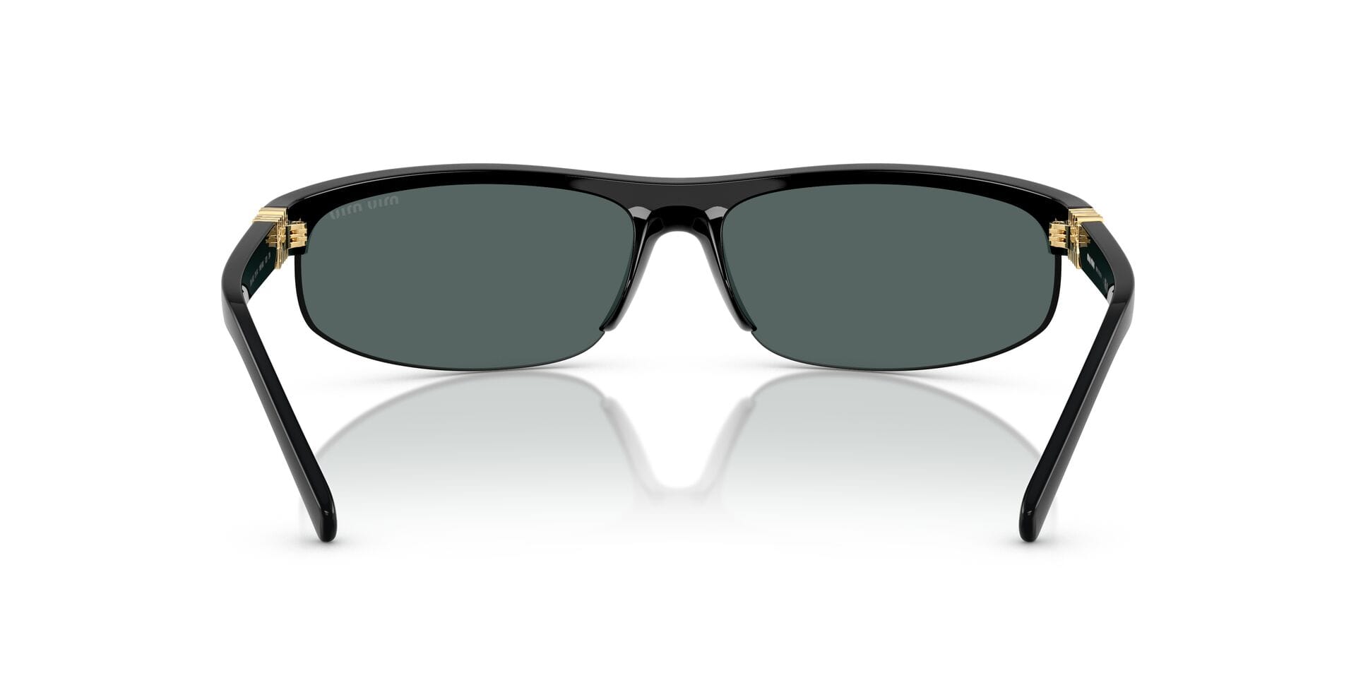 Miu Miu SMU A02 1AB-90J 3N 0MUA02S Sunglass Black Female Supra Shell Sunglass — Black frame — view 2