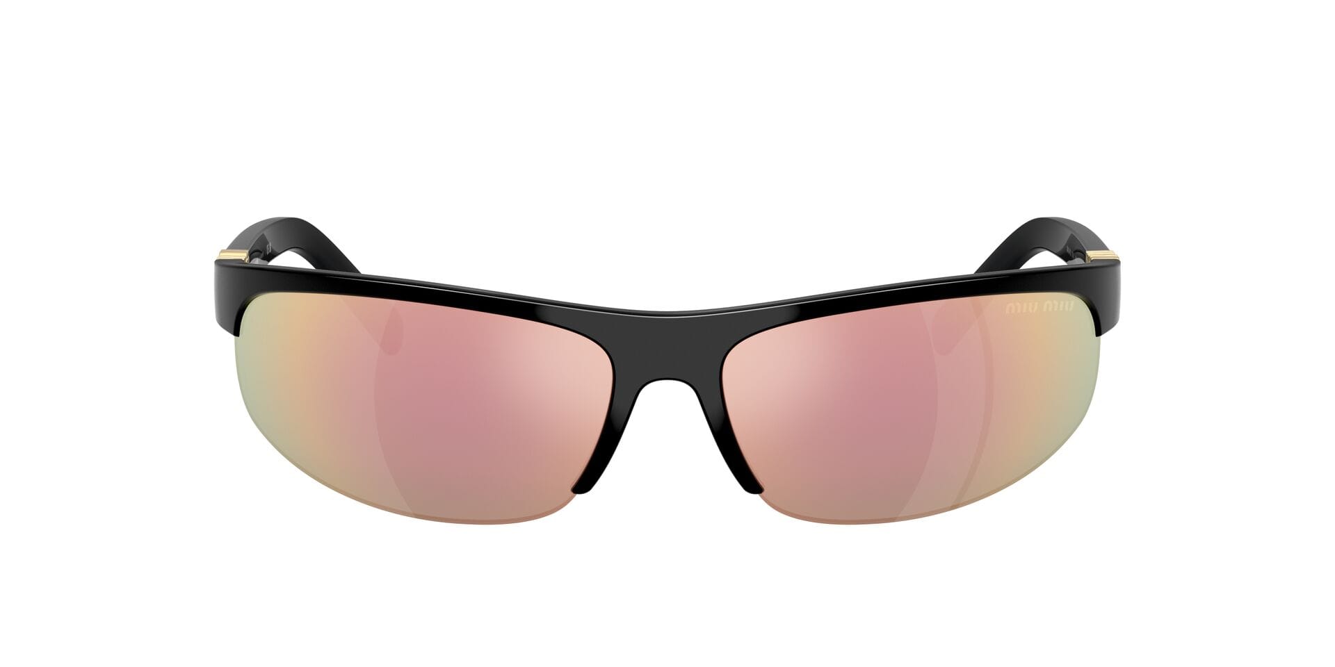 Miu Miu SMU A02 1AB-90J 3N 0MUA02S Sunglass Black Female Supra Shell Sunglass — Black frame — view 6