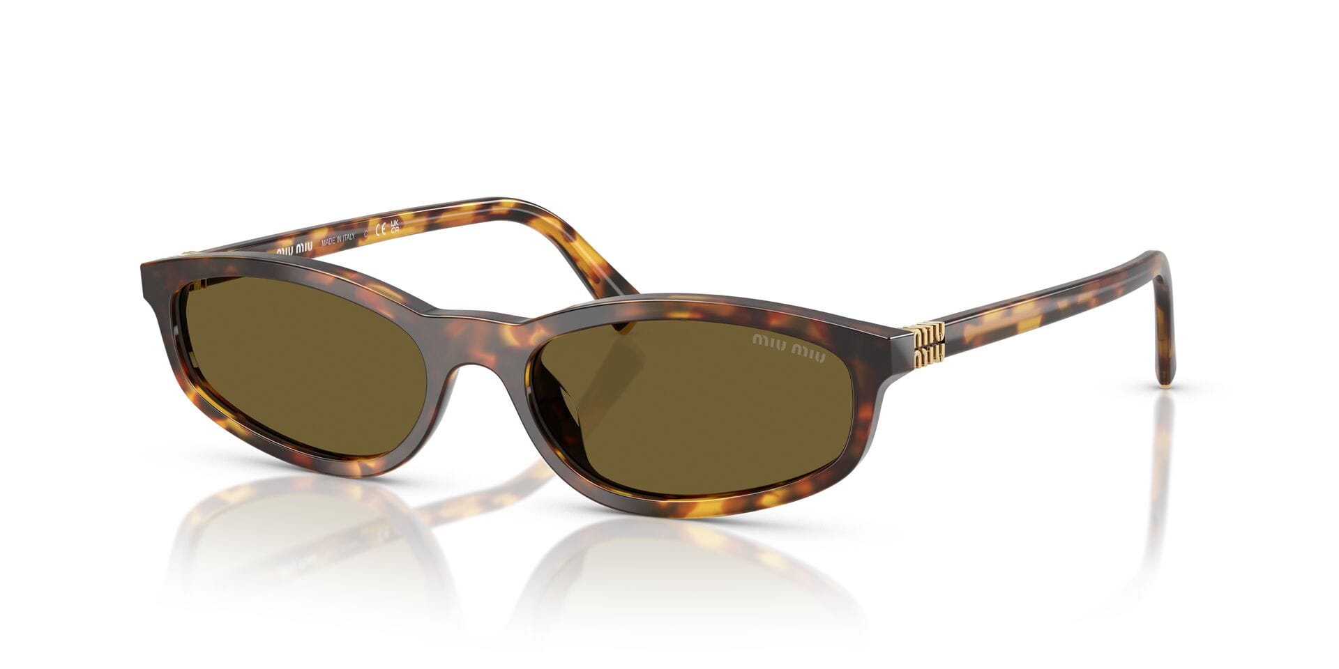 Miu Miu SMU A06 14L-09Z 3N 0MUA06S Sunglass Havana Female Full Shell Sunglass — view 1