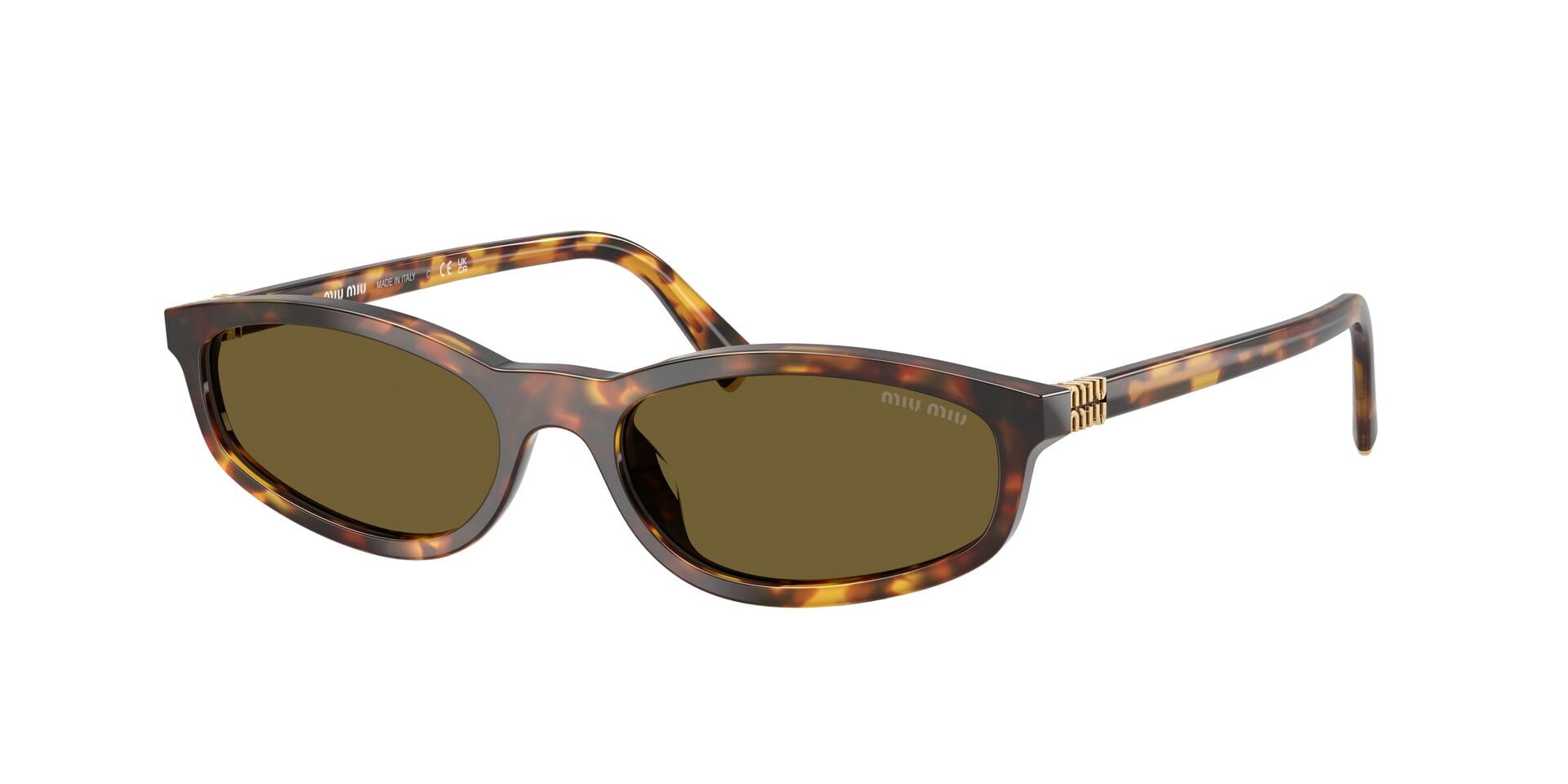 Miu Miu SMU A06 14L-09Z 3N 0MUA06S Sunglass Havana Female Full Shell Sunglass — view 3