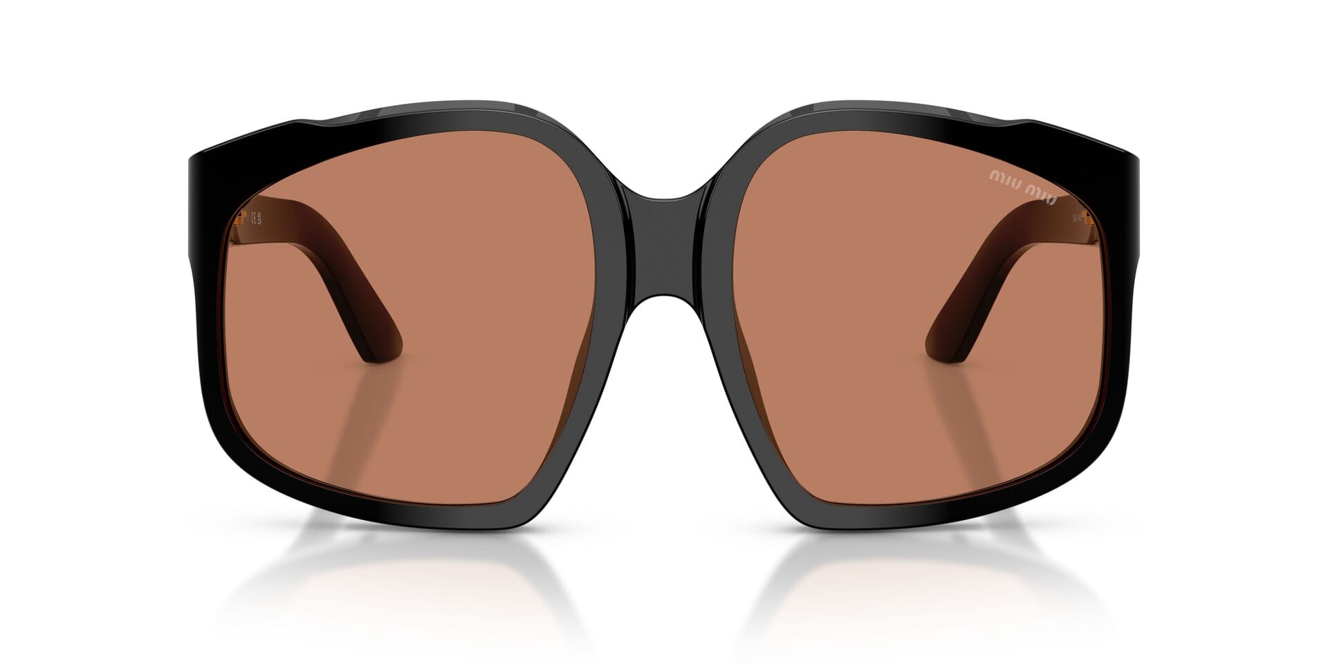 Miu Miu SMU A07 16K-90Q 2N 0MUA07S Sunglass Black Female Full Shell Sunglass — Black frame — view 4
