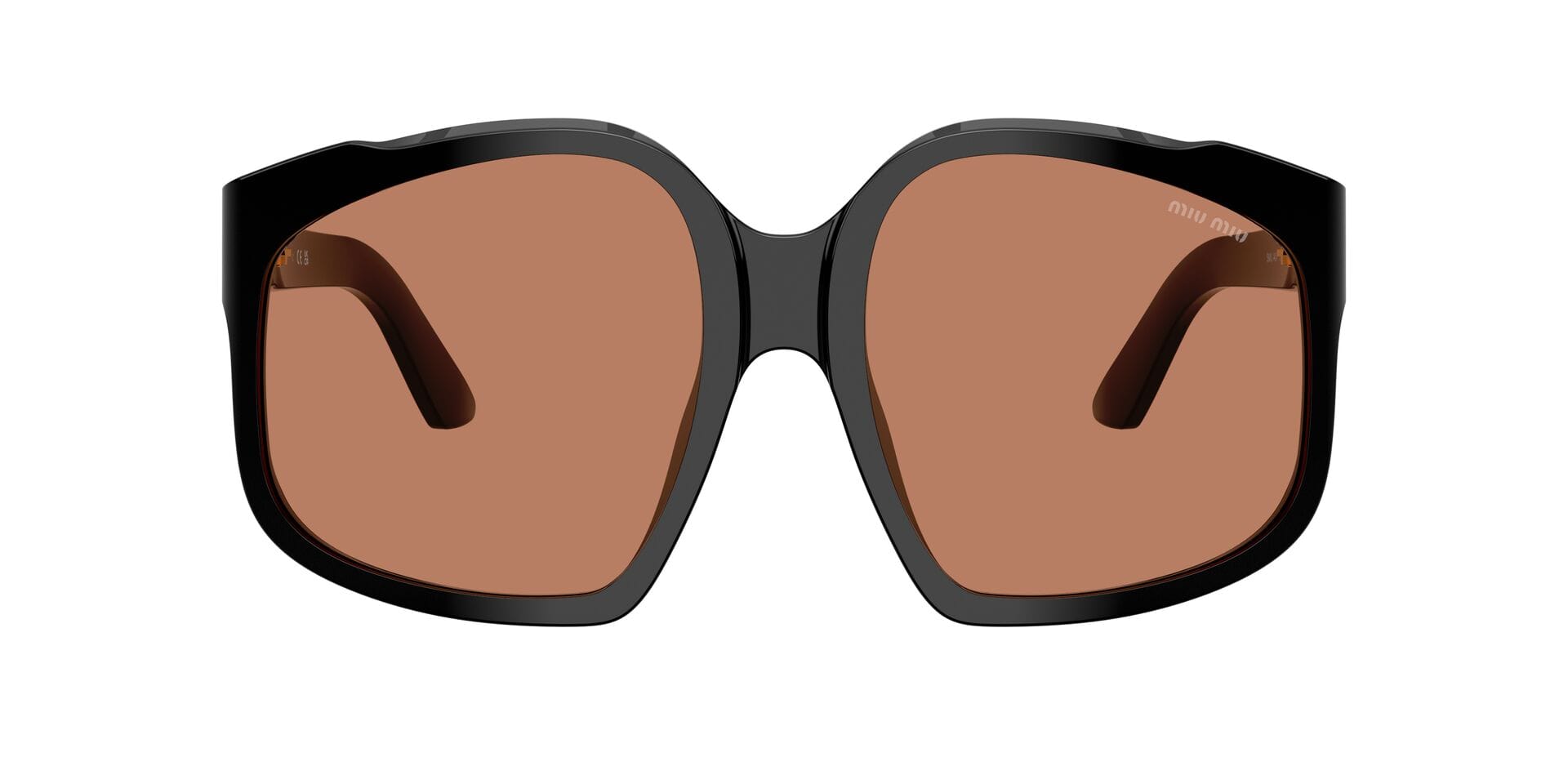 Miu Miu SMU A07 16K-90Q 2N 0MUA07S Sunglass Black Female Full Shell Sunglass — Black frame — view 6