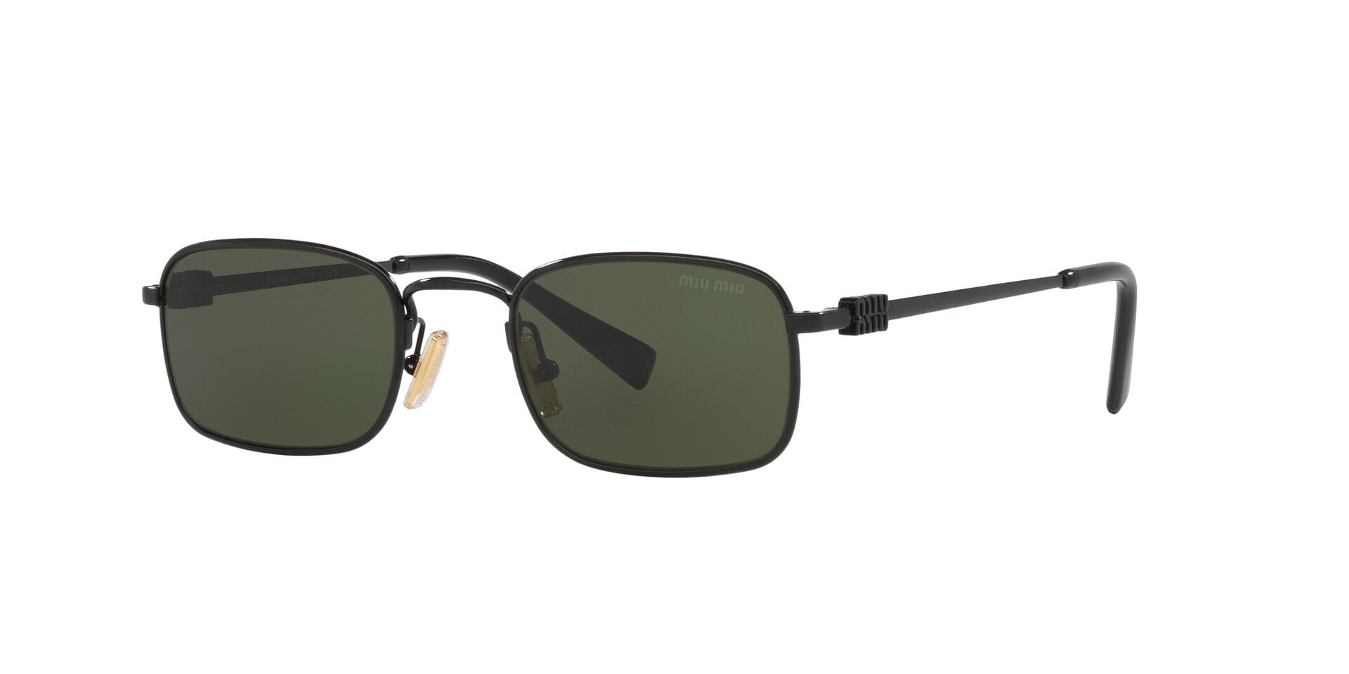 Miu Miu SMU A53 1AB-1I0 3N 0MUA53S Sunglass Black Female Metal Metal Sunglass — Black frame — view 1