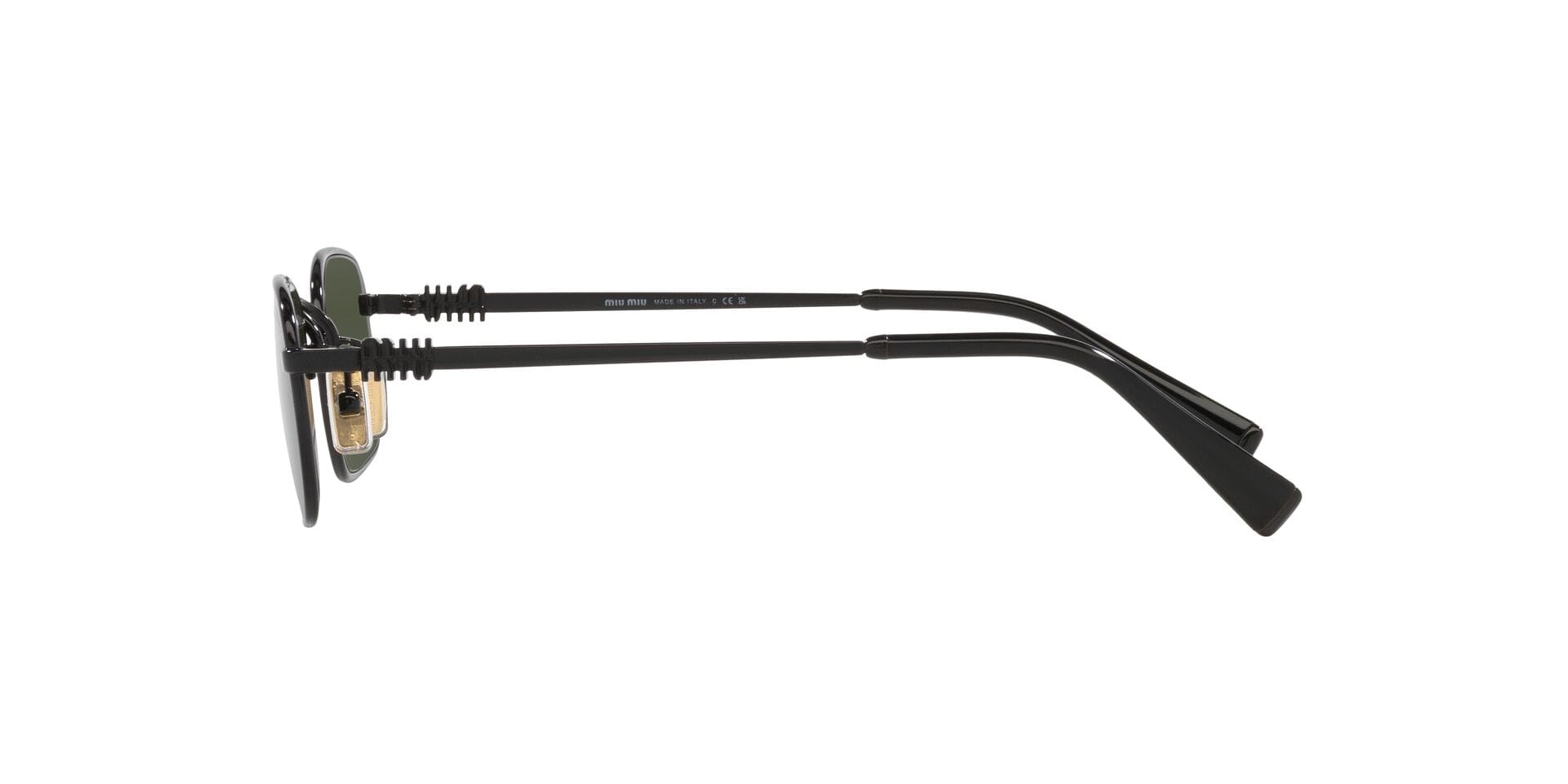 Miu Miu SMU A53 1AB-1I0 3N 0MUA53S Sunglass Black Female Metal Metal Sunglass — Black frame — view 4