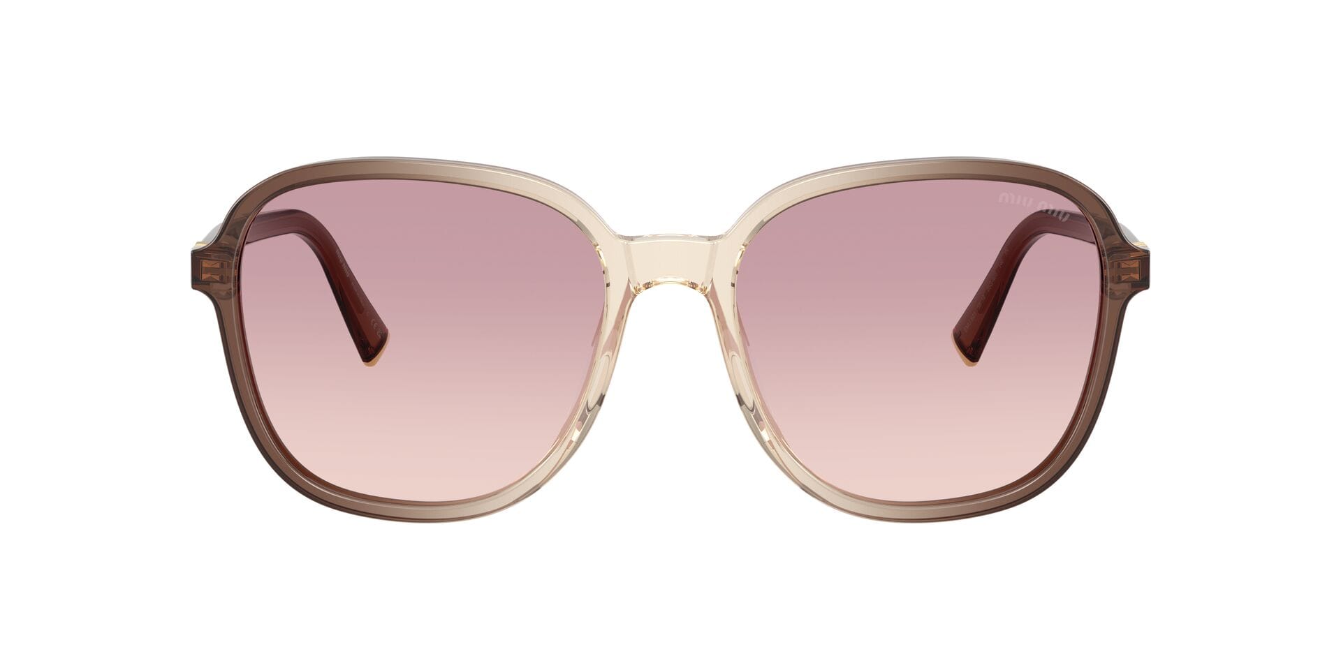 Miu Miu SMU B01 25G-40S 1N 0MUB01S Sunglass Brown Female Full Shell — Brown frame