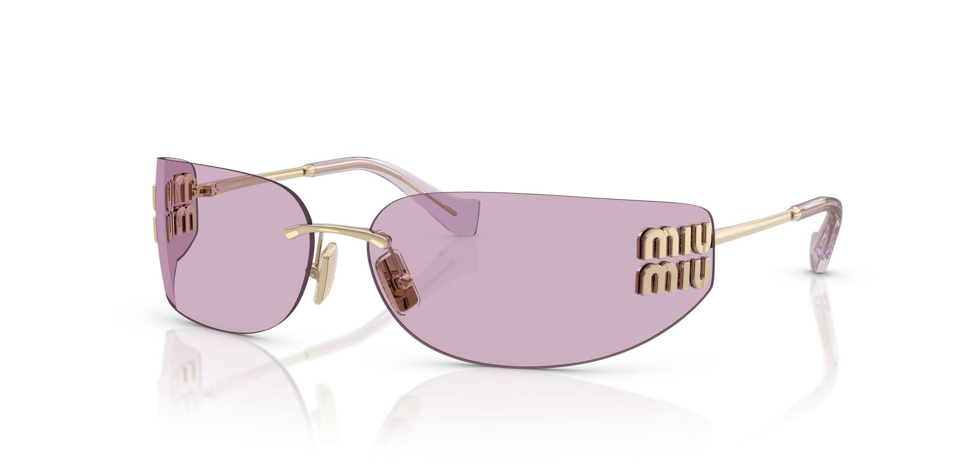 Miu Miu SMU A51 ZVN-90O 1N Sunglass — Gold frame — view 1