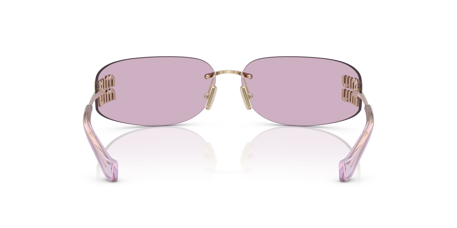 Miu Miu SMU A51 ZVN-90O 1N Sunglass — Gold frame — view 2