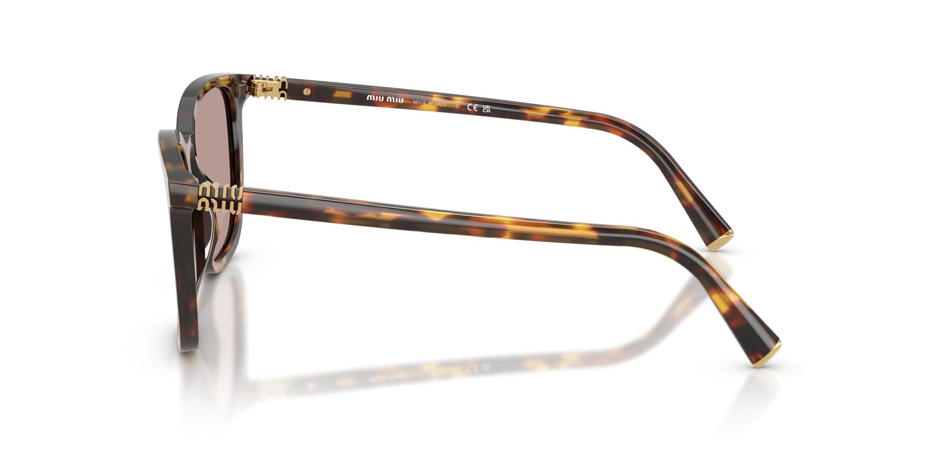 Miu Miu SMU B03 14L-20I 2N 0MUB03S Sunglass Honey Female Full Shell Sunglass — Honey frame — view 4
