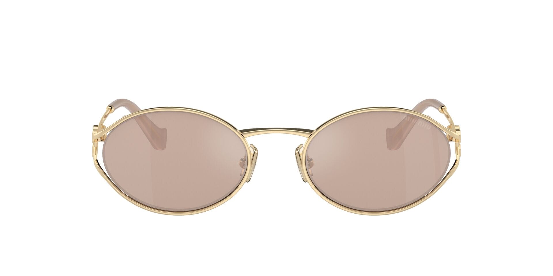 Miu Miu 0MU52YS Sunglass Gold Female Metal Metal Sunglass — Gold frame — view 2